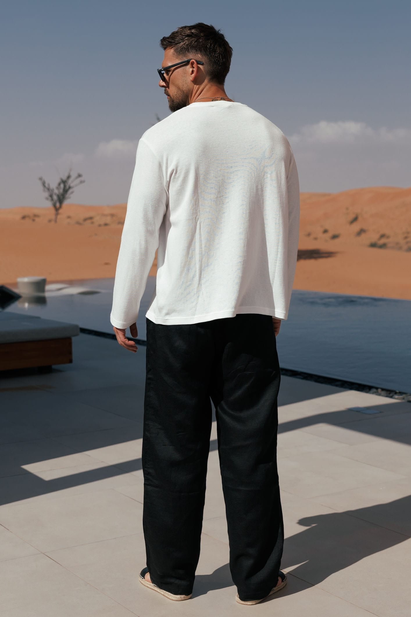CAMISETA CORTA DE LINO - BLANCA