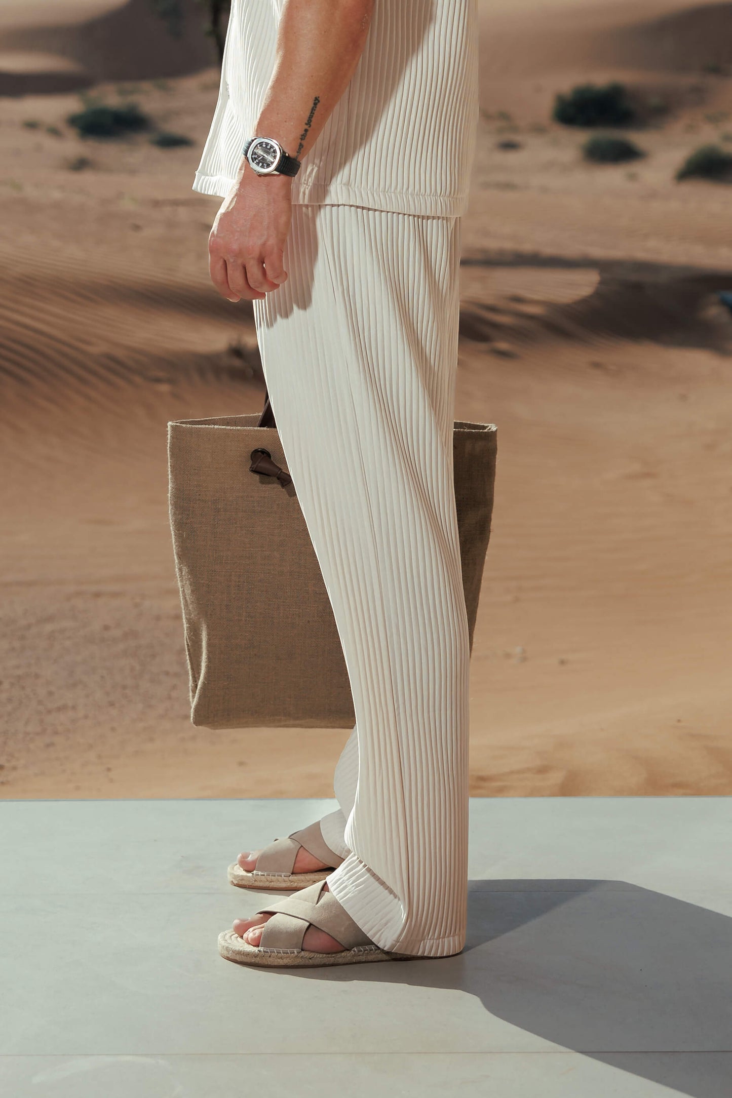 PANTALÓN DE PLIEGUES - Beige