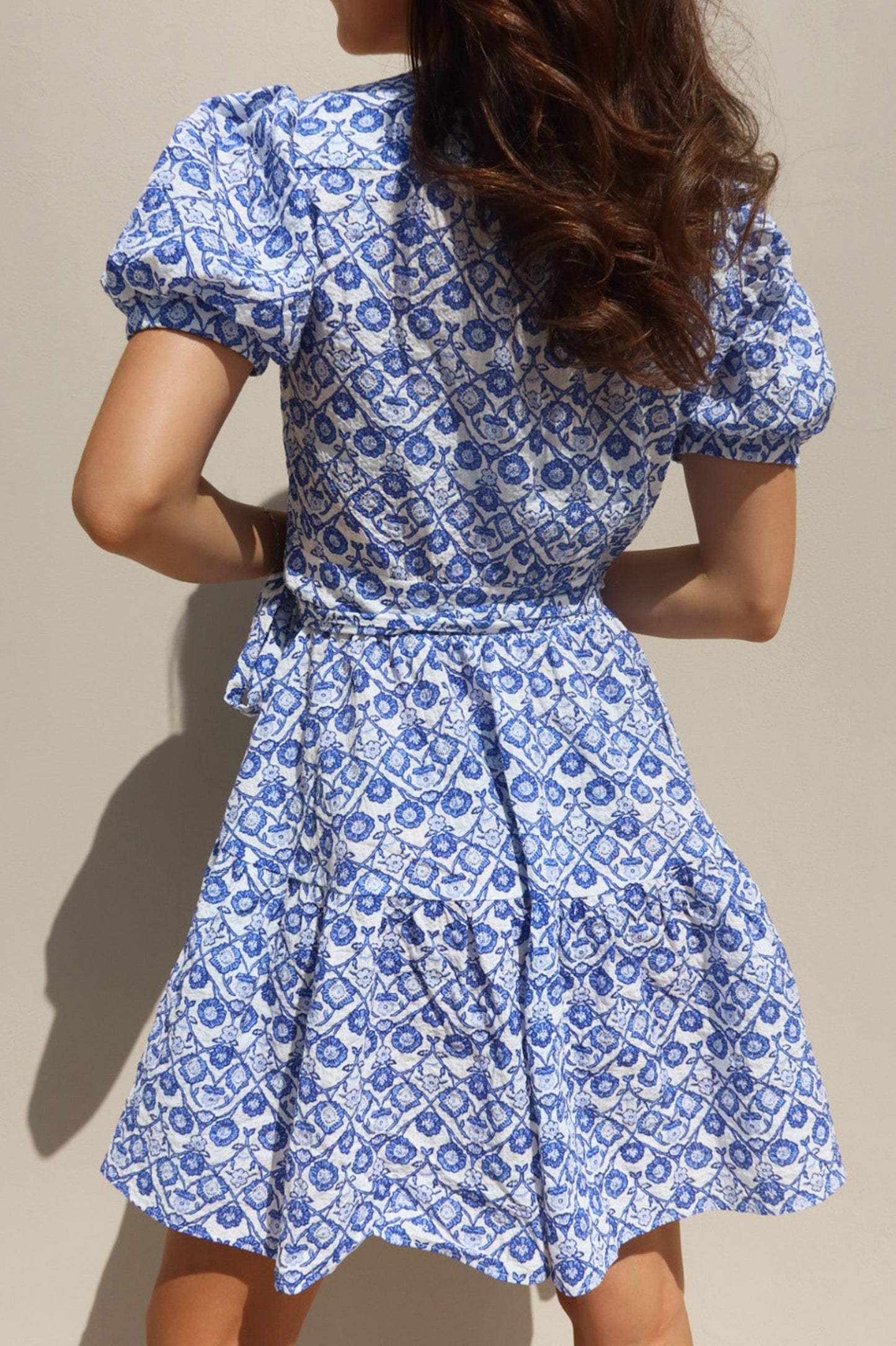 Vestido AZUL con flores de Melsva