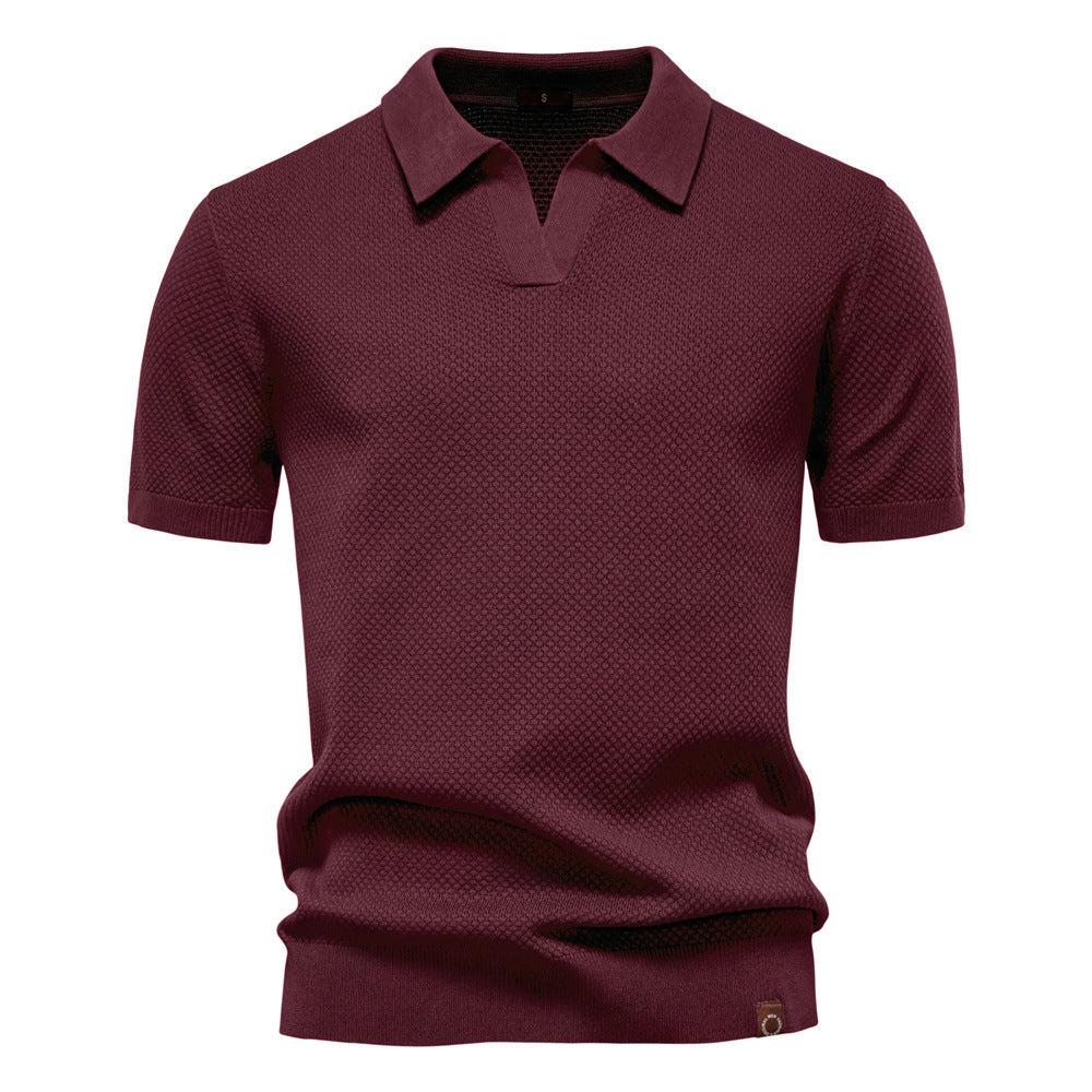 Men’s Minimalist Knit Polo Shirt