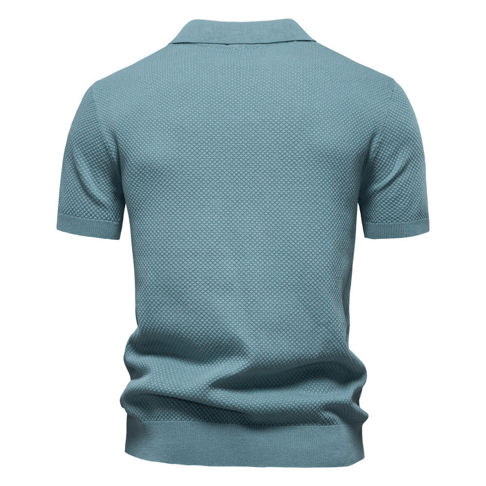 Men’s Minimalist Knit Polo Shirt