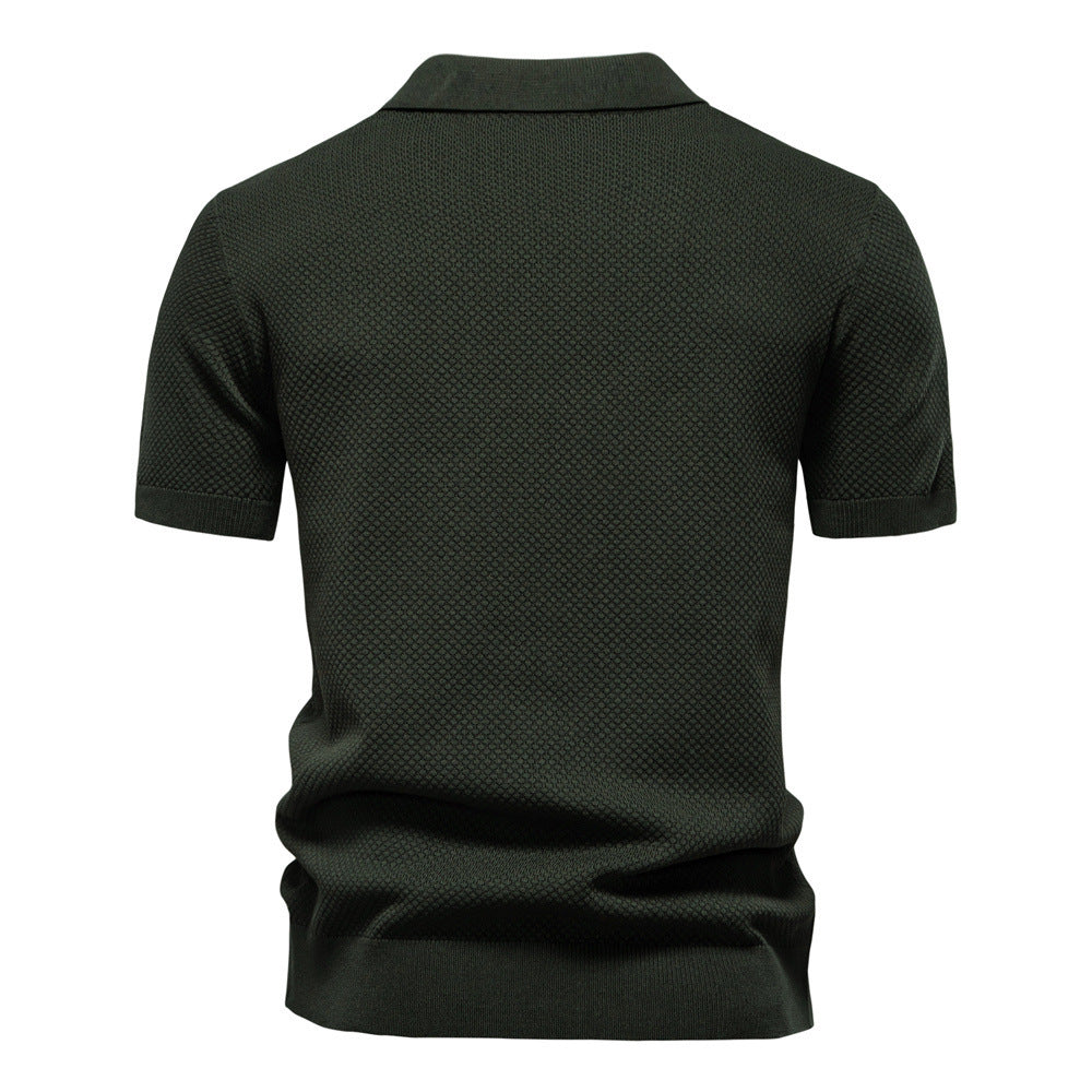 Men’s Minimalist Knit Polo Shirt
