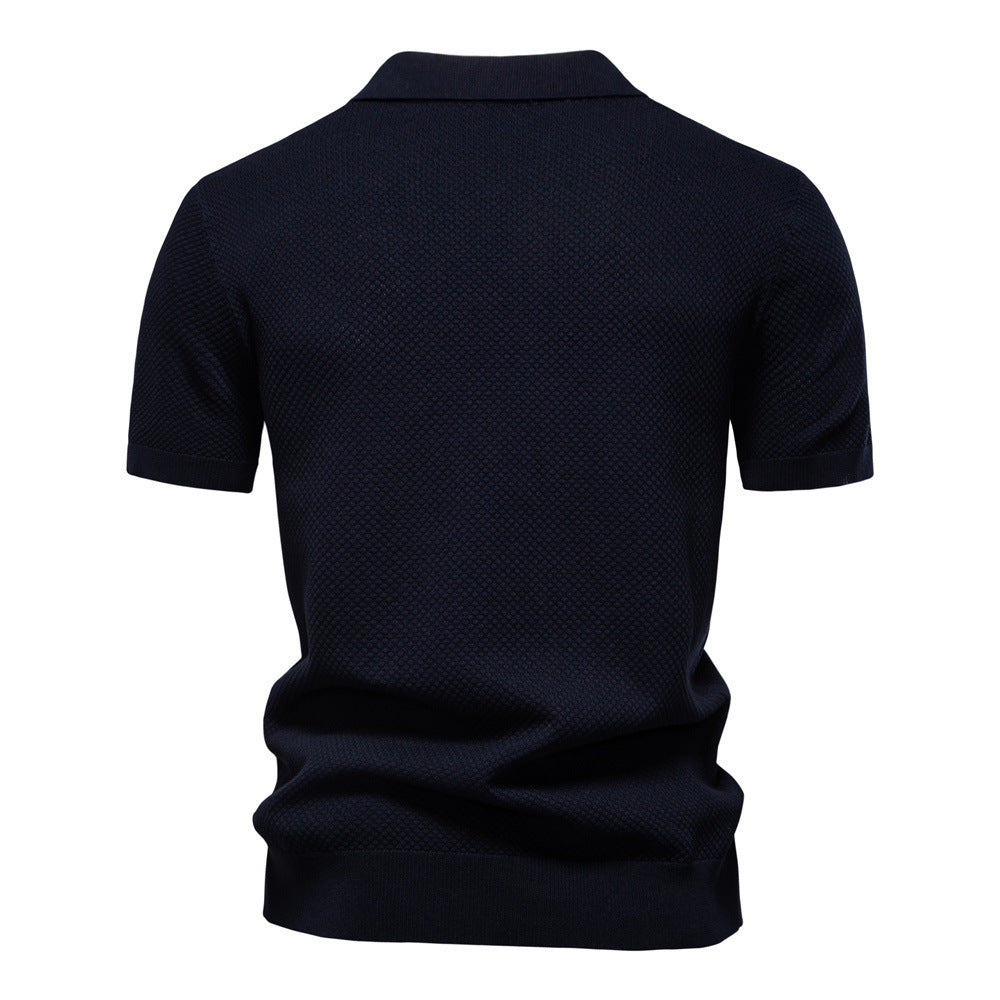 Men’s Minimalist Knit Polo Shirt