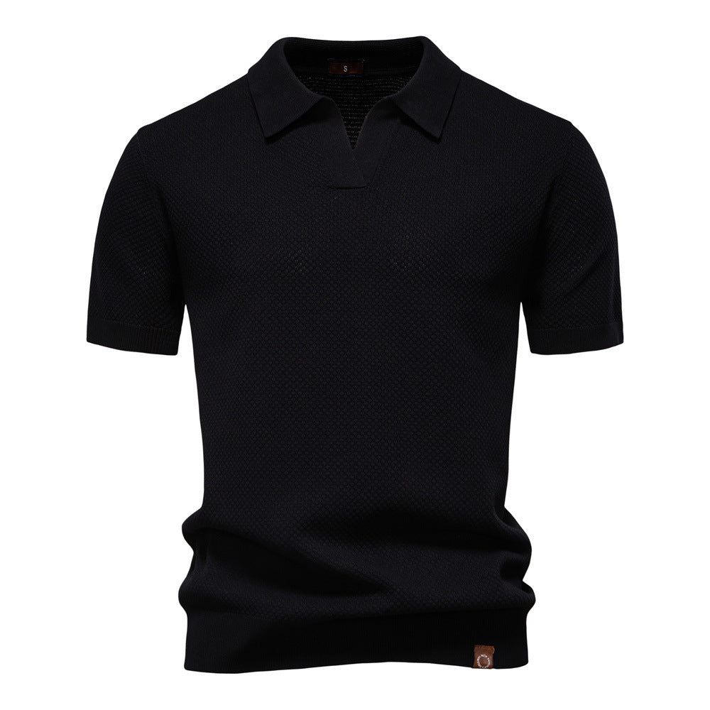 Men’s Minimalist Knit Polo Shirt