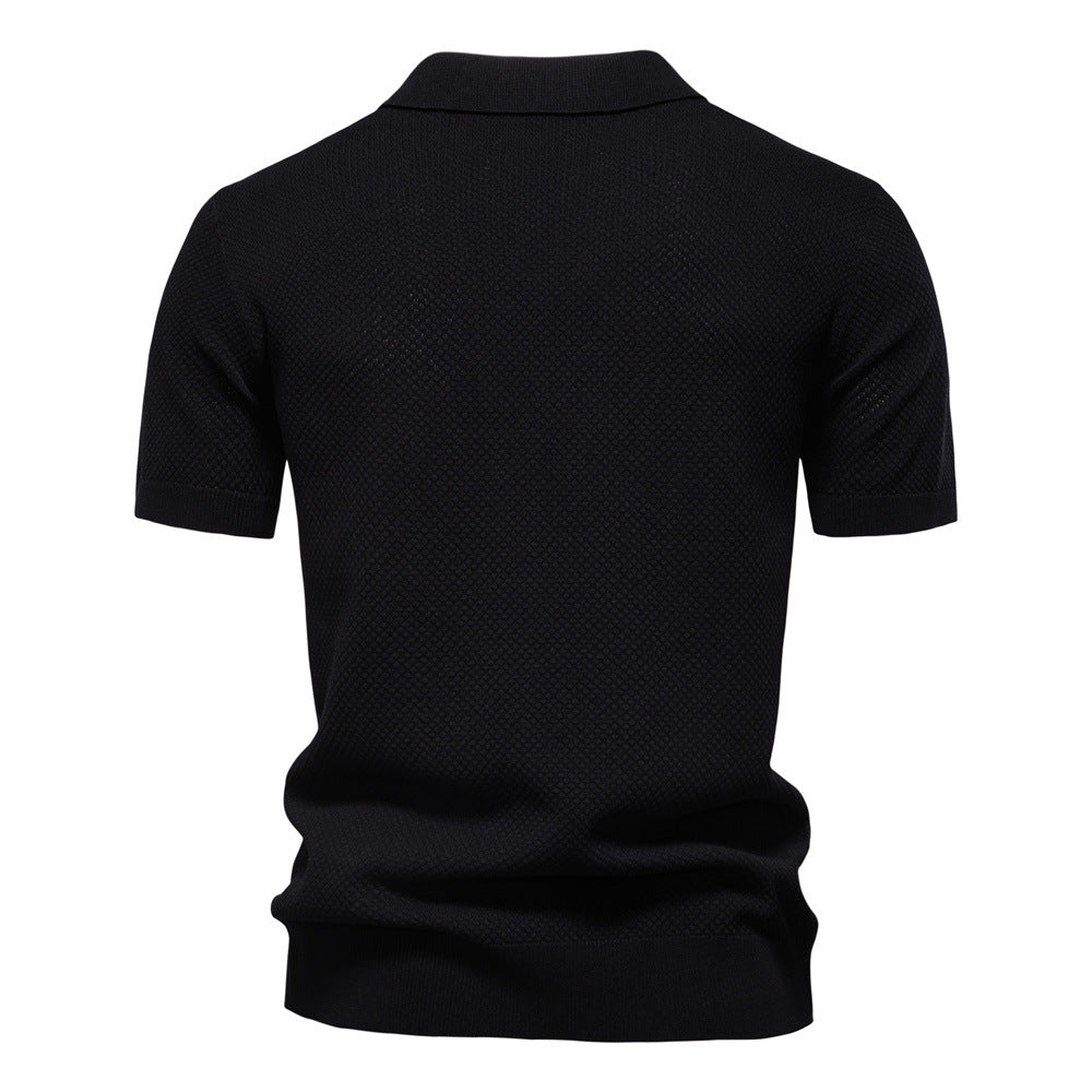 Men’s Minimalist Knit Polo Shirt