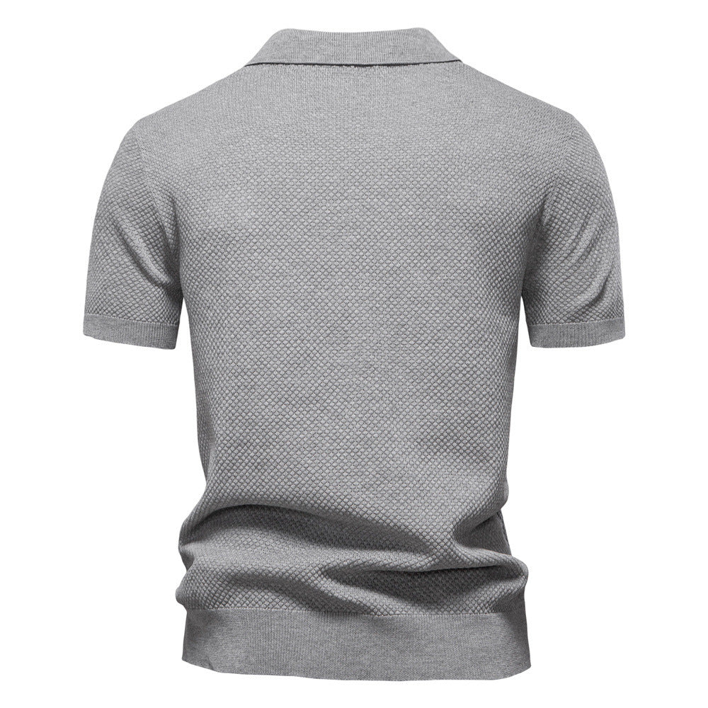 Men’s Minimalist Knit Polo Shirt
