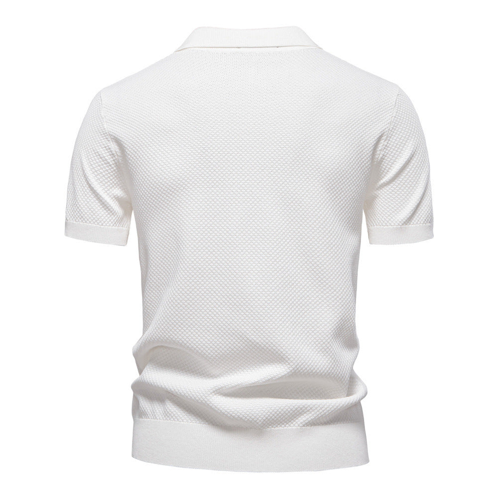 Men’s Minimalist Knit Polo Shirt