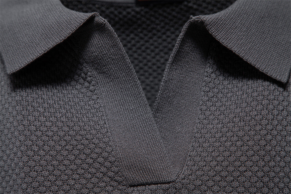Men’s Minimalist Knit Polo Shirt