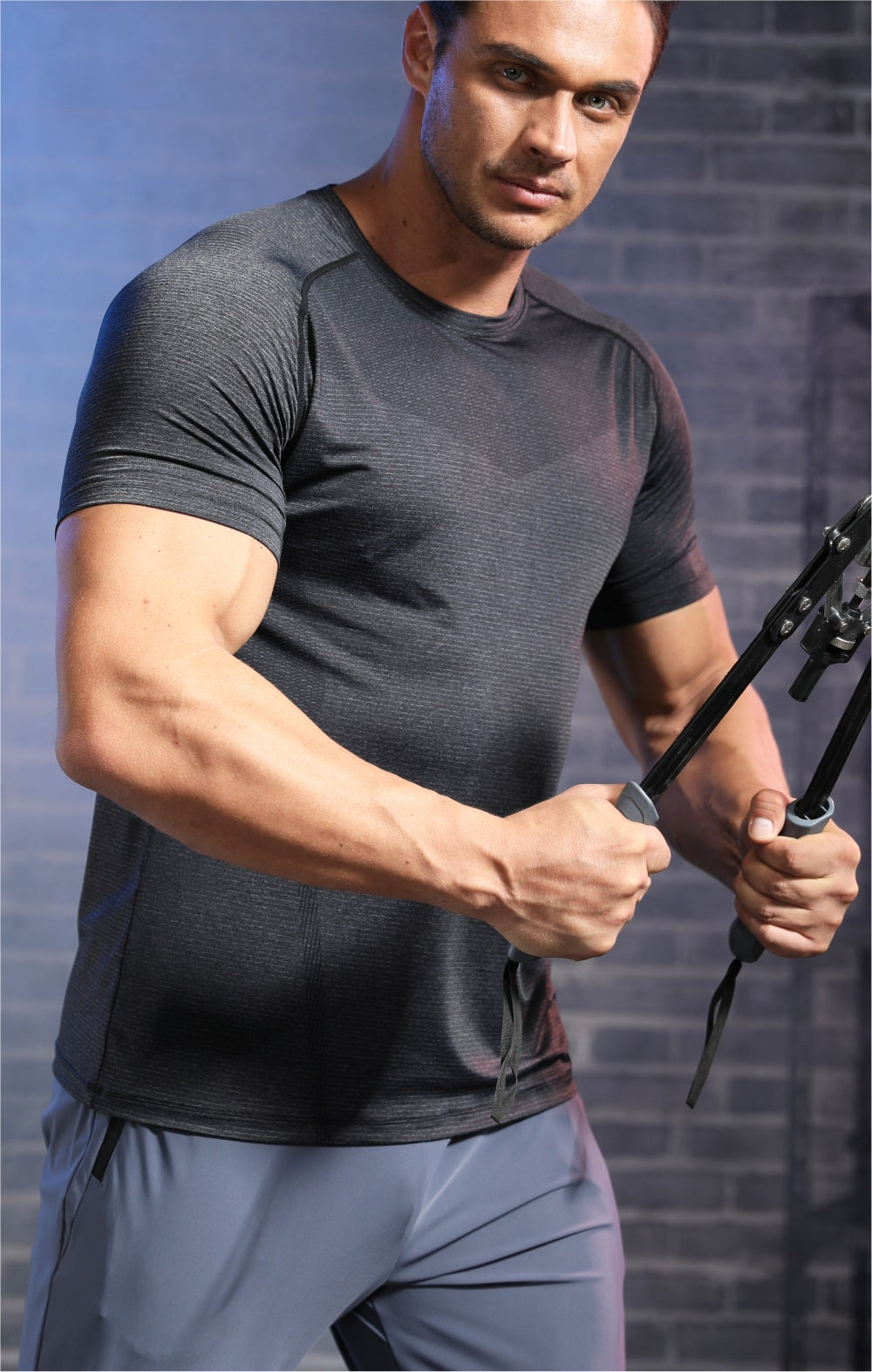 Men's Cool Touch Quick Dry Stretch Training T Shirt