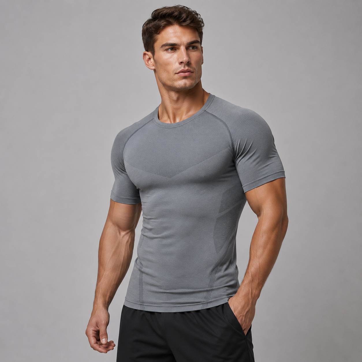 Men's Cool Touch Quick Dry Stretch Training T Shirt