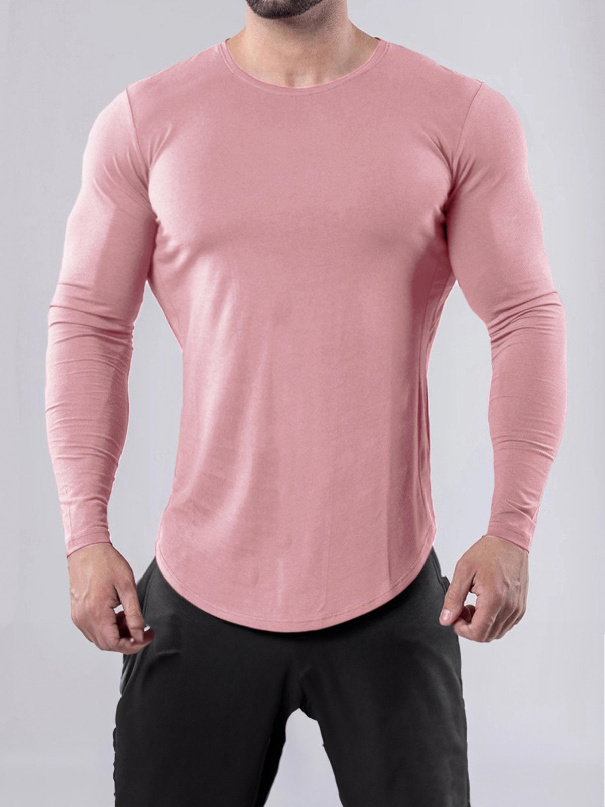 Crewneck Muscle Fit Long Sleeves T-shirt Baselayer