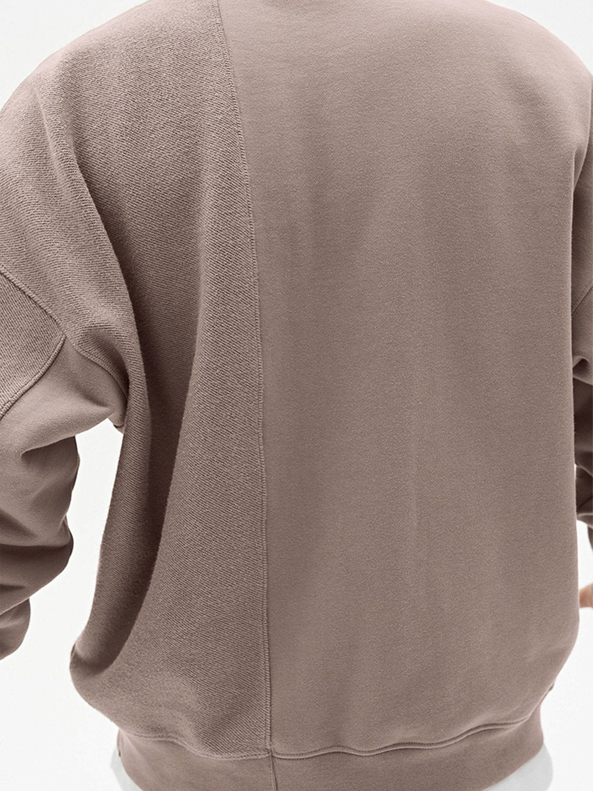 All Season Essential French Terry Patchwork Crew Sweatshirt( Final Restock)
