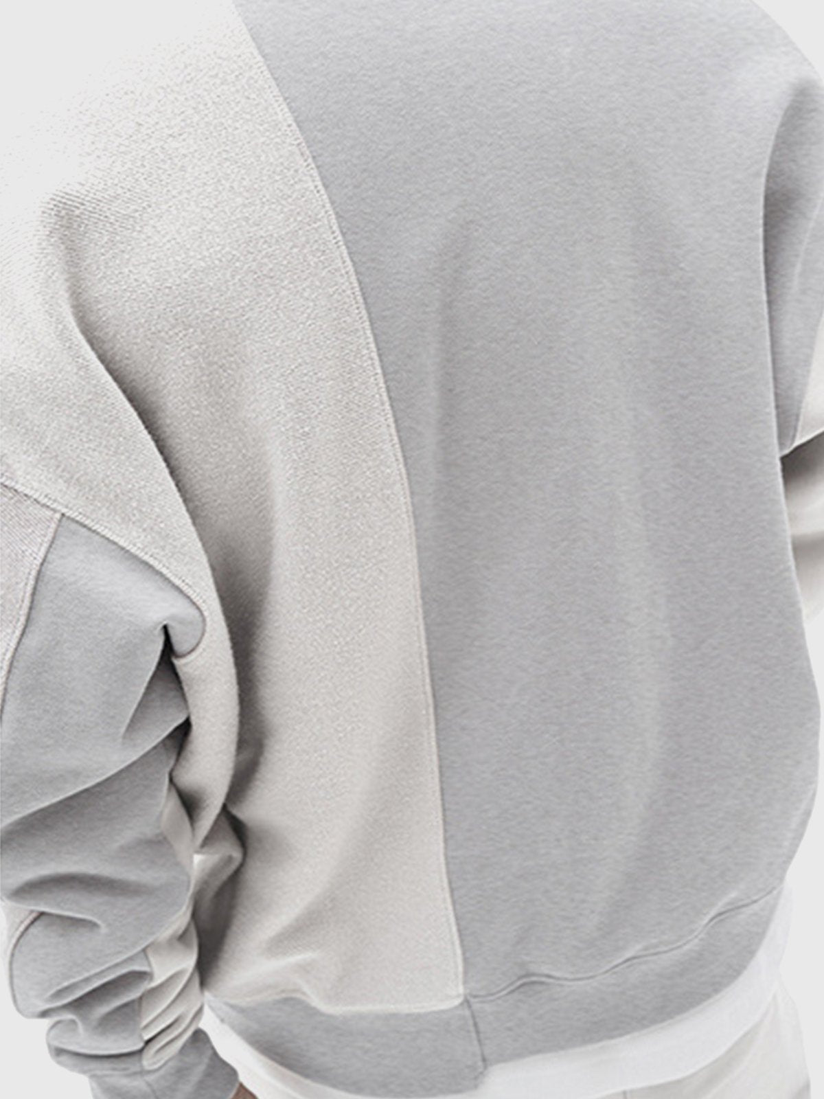 All Season Essential French Terry Patchwork Crew Sweatshirt( Final Restock)