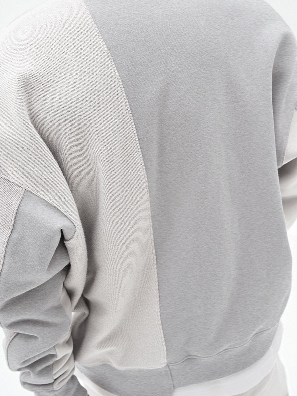 All Season Essential French Terry Patchwork Crew Sweatshirt( Final Restock)