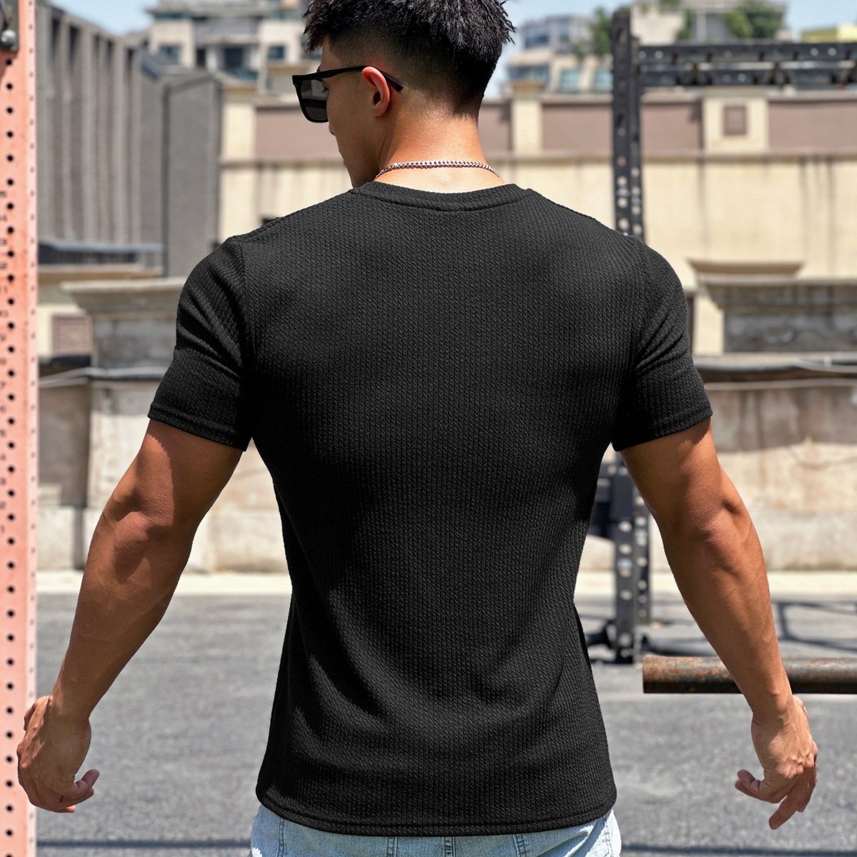 Snake Pattern Crew Neck T-Shirt