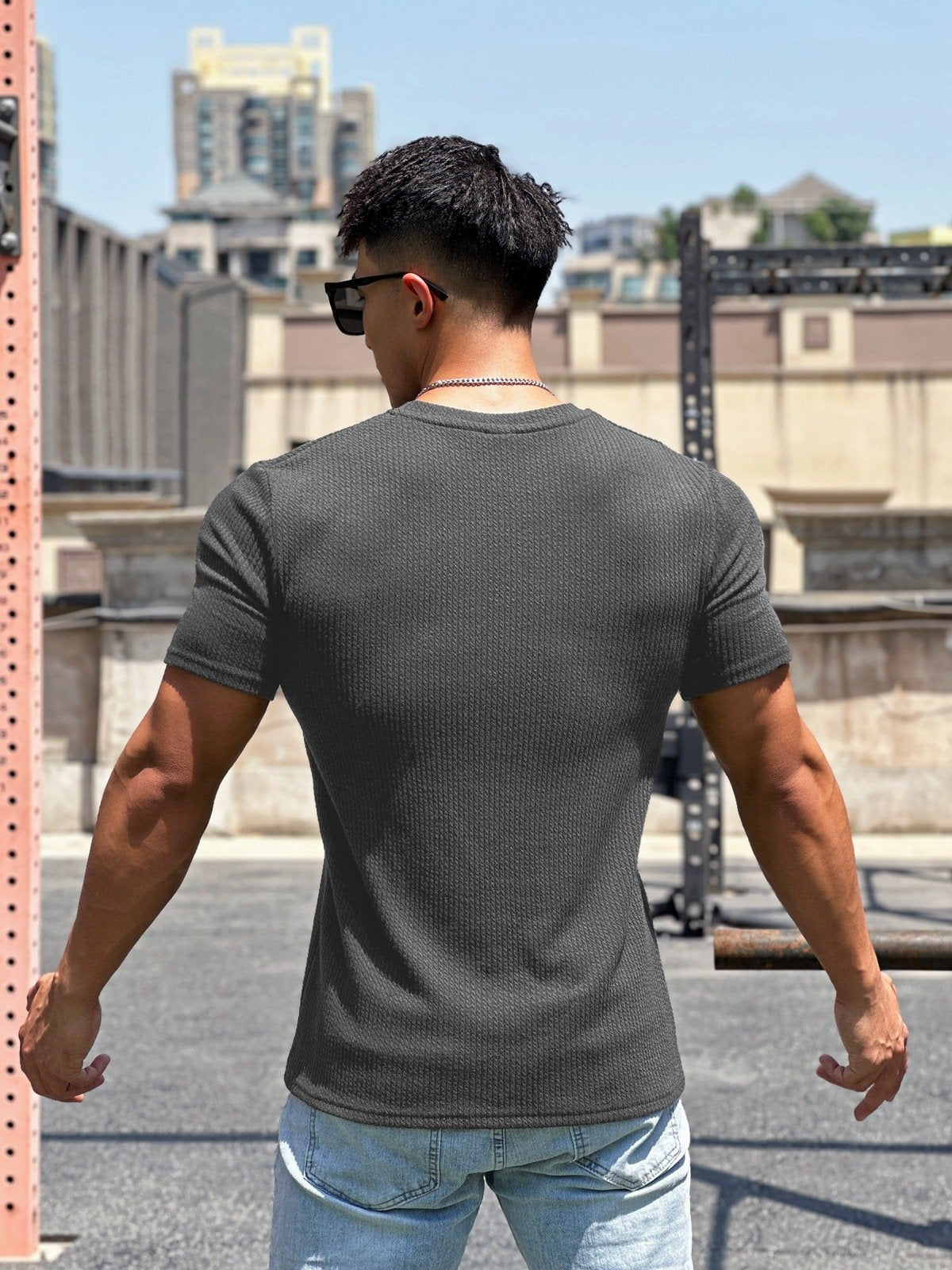 Snake Pattern Crew Neck T-Shirt
