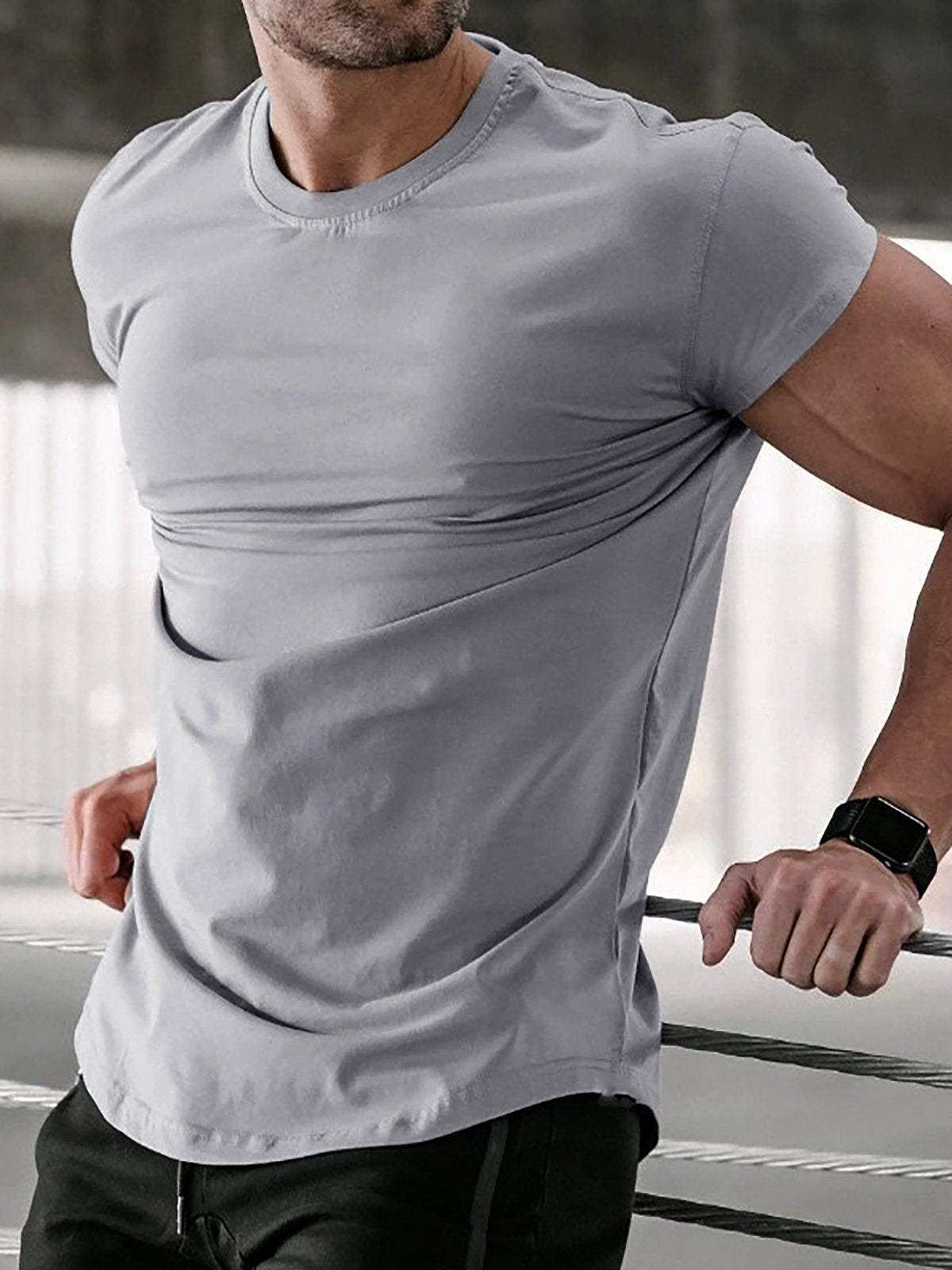 Camiseta sin mangas con corte de manga corta