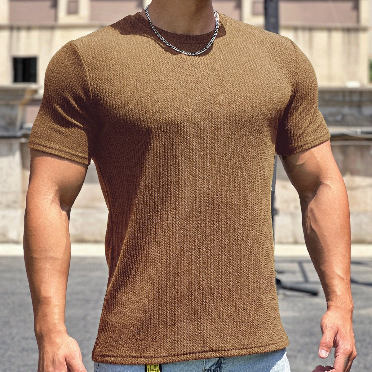 Snake Pattern Crew Neck T-Shirt
