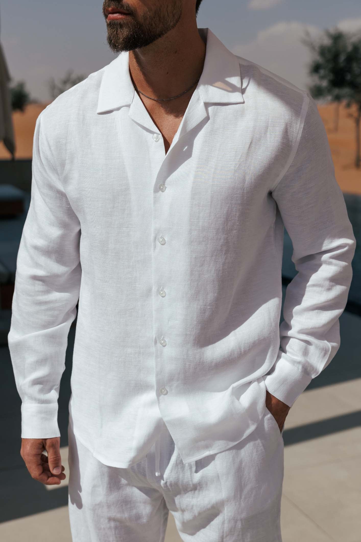 CAMISA DE LINO - BLANCA
