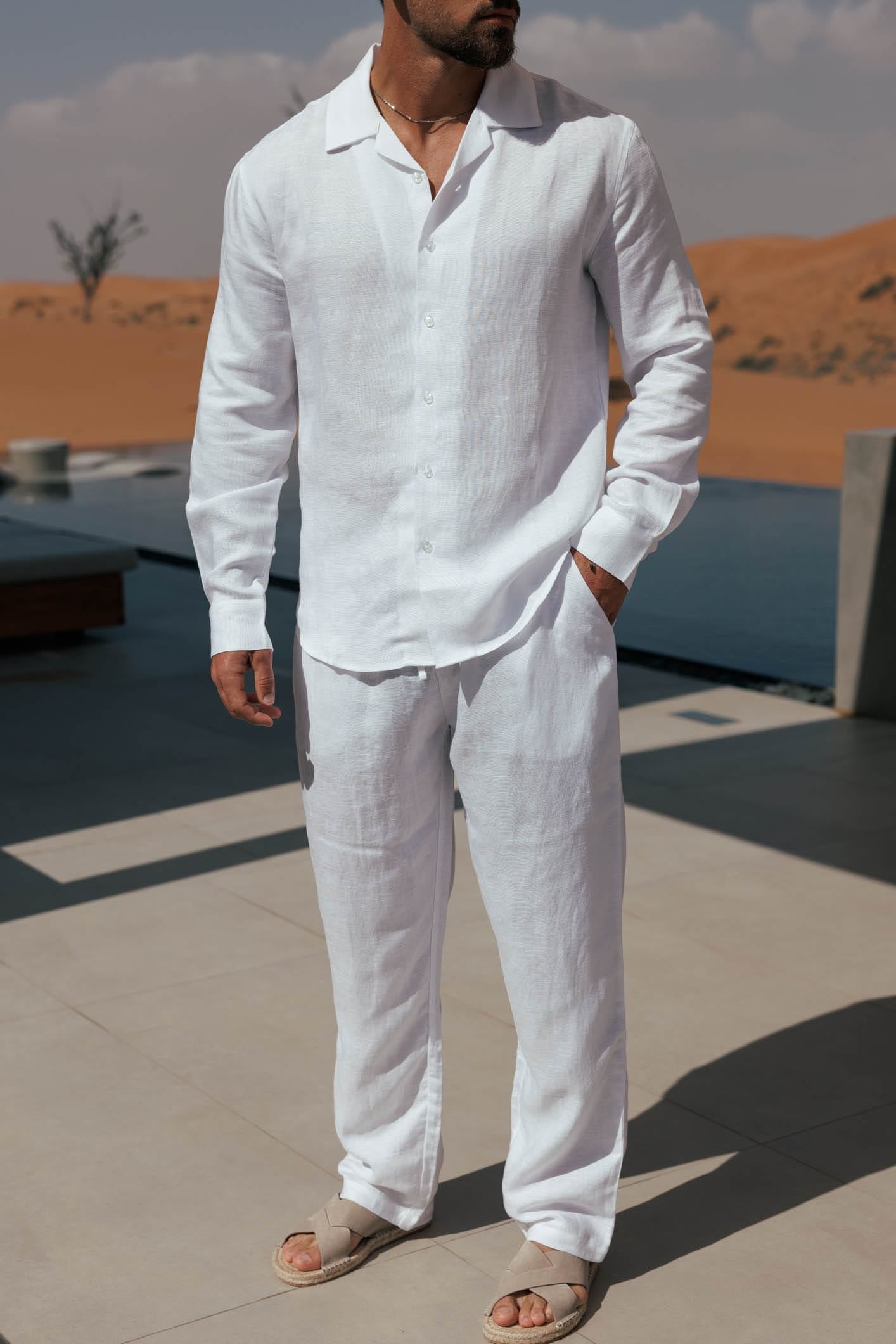 CAMISA DE LINO - BLANCA
