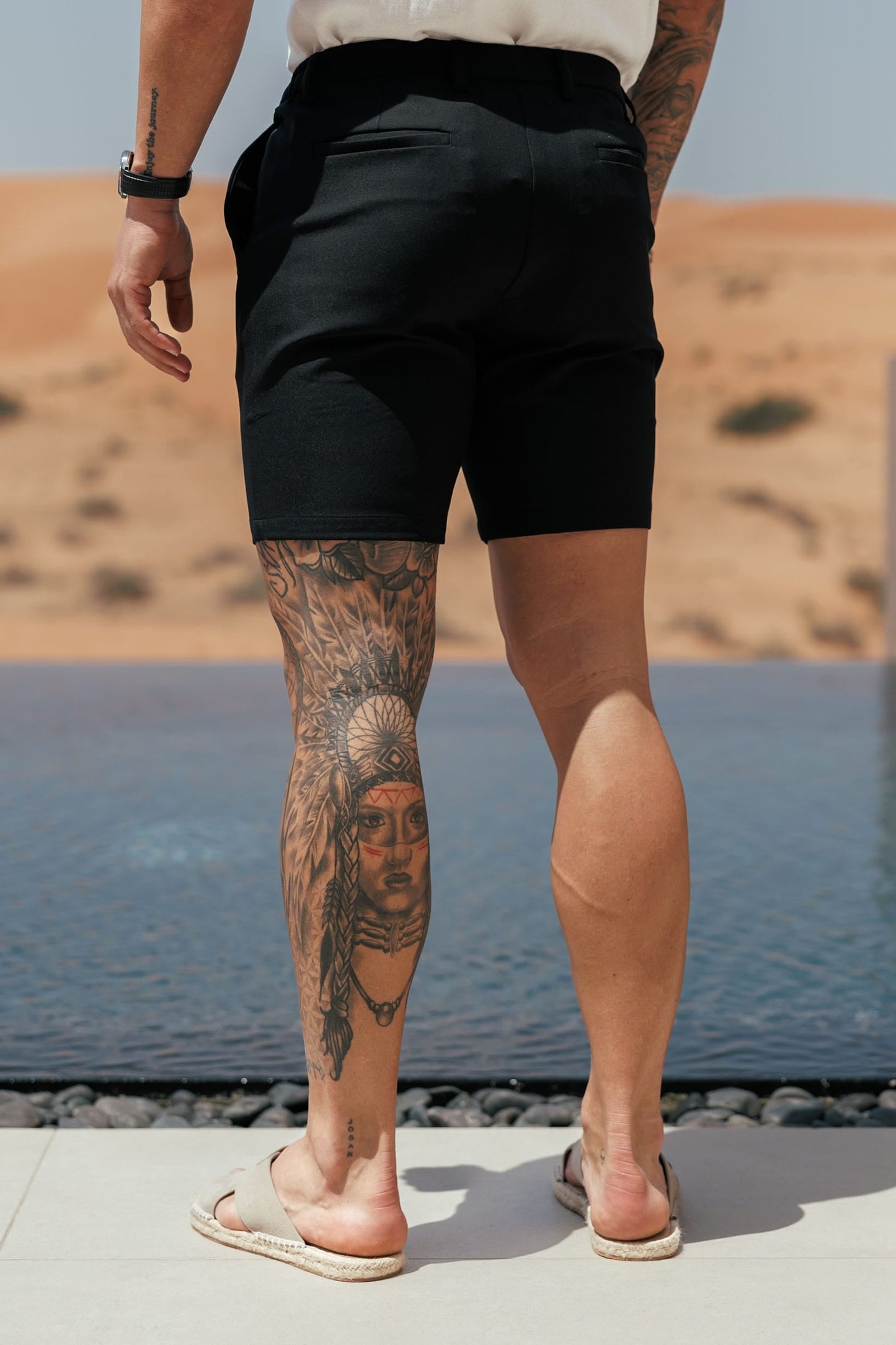 PANTALÓN CORTO HYBRID - NEGRO