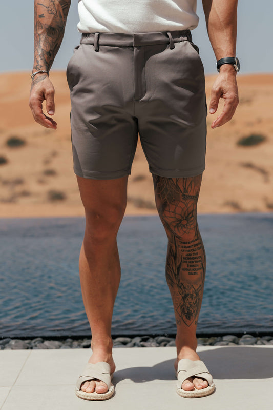 PANTALÓN CORTO HYBRID - GRIS OSCURO