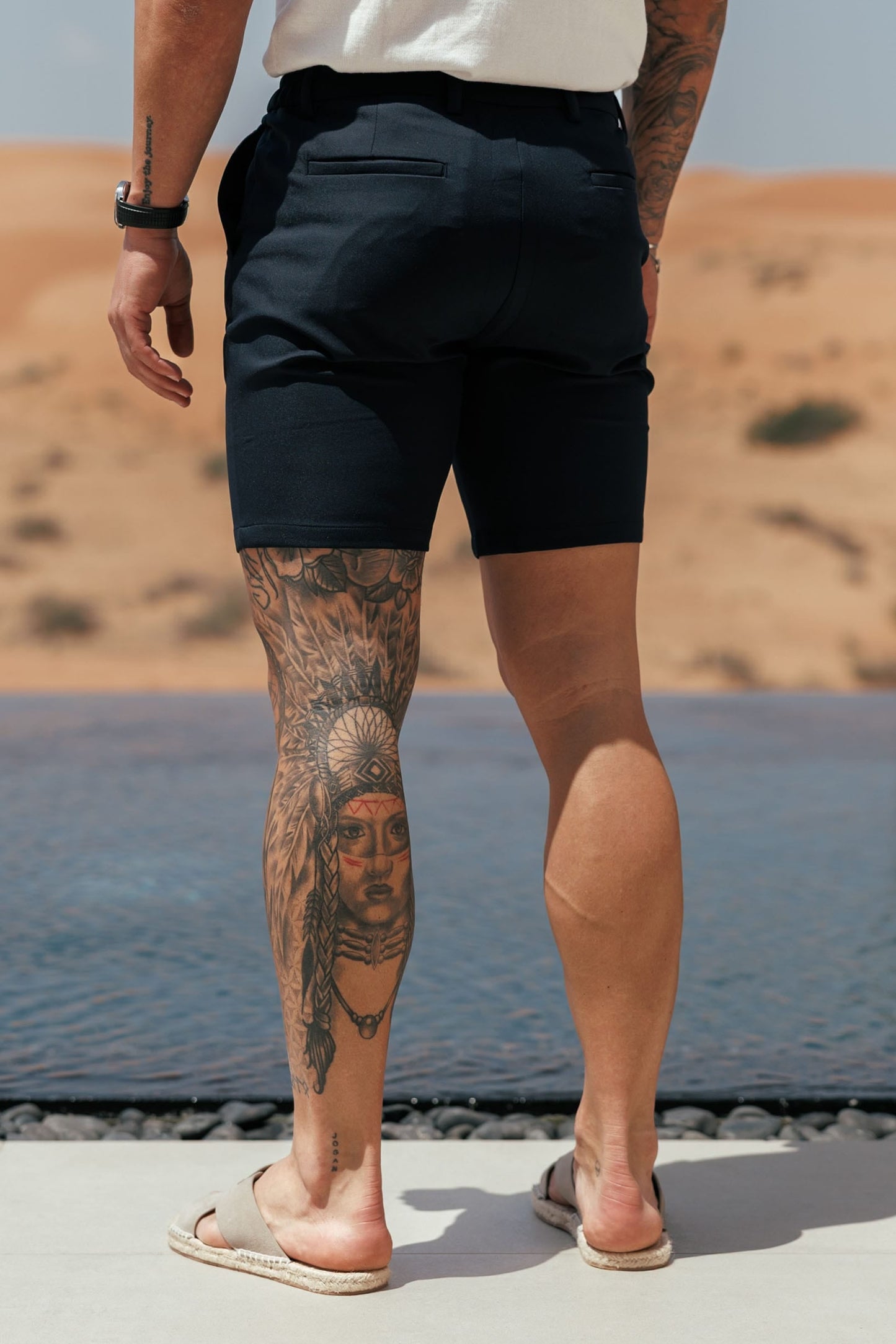 PANTALÓN CORTO HÍBRIDO - AZUL MARINO