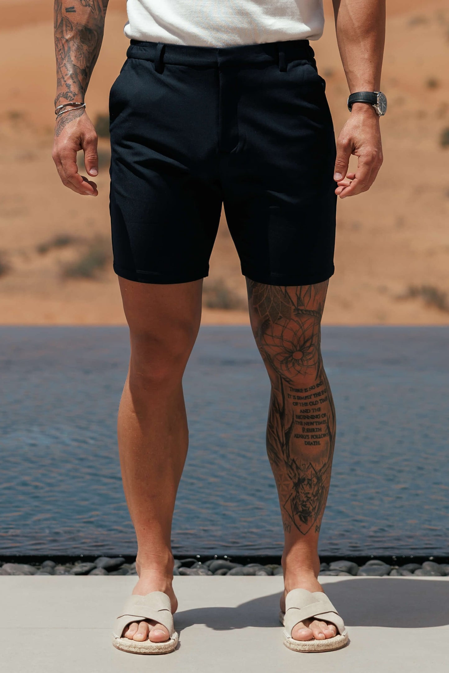 PANTALÓN CORTO HÍBRIDO - AZUL MARINO