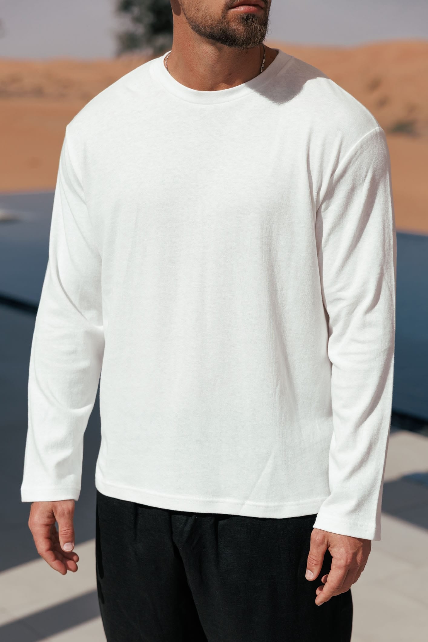 CAMISETA CORTA DE LINO - BLANCA