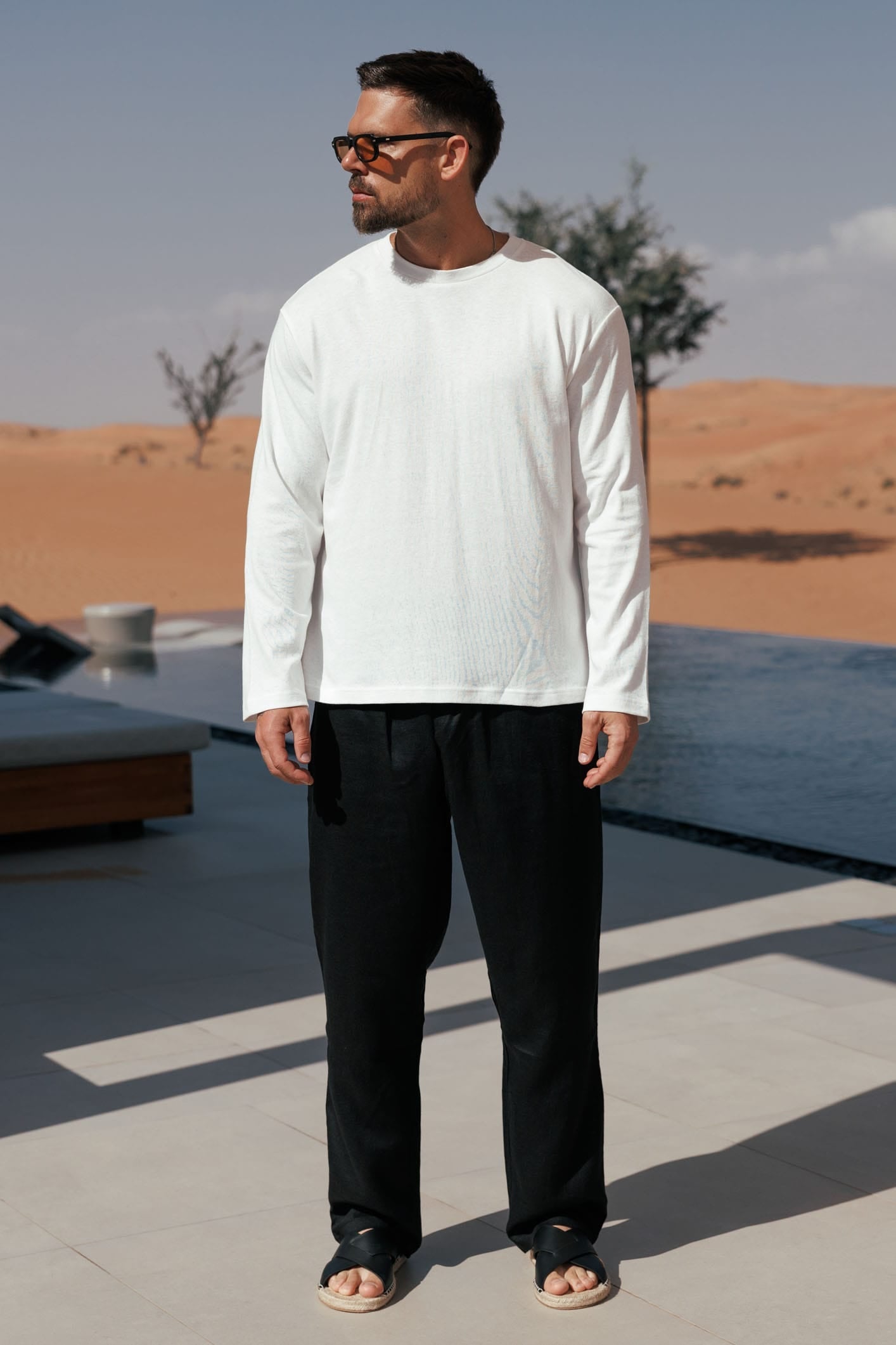 CAMISETA CORTA DE LINO - BLANCA