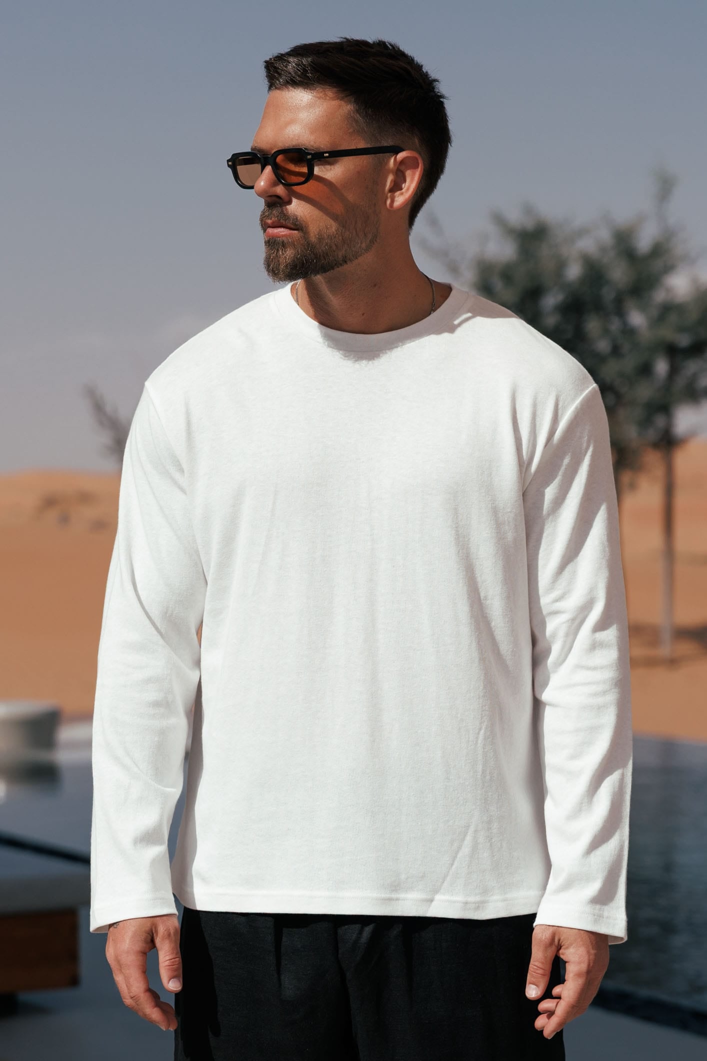 CAMISETA CORTA DE LINO - BLANCA