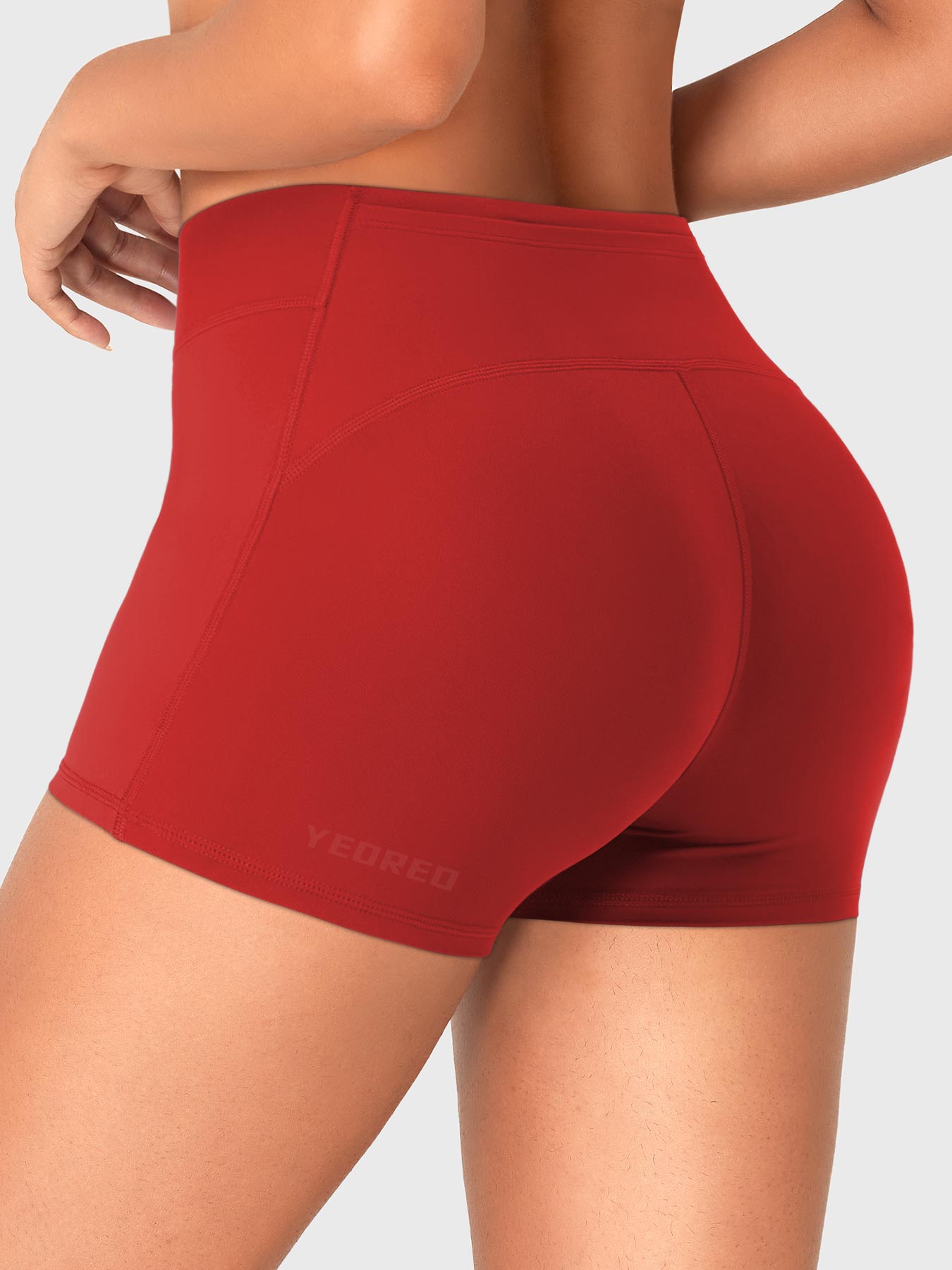 Pantalones cortos de talle bajo con bolsillo trasero con cremallera