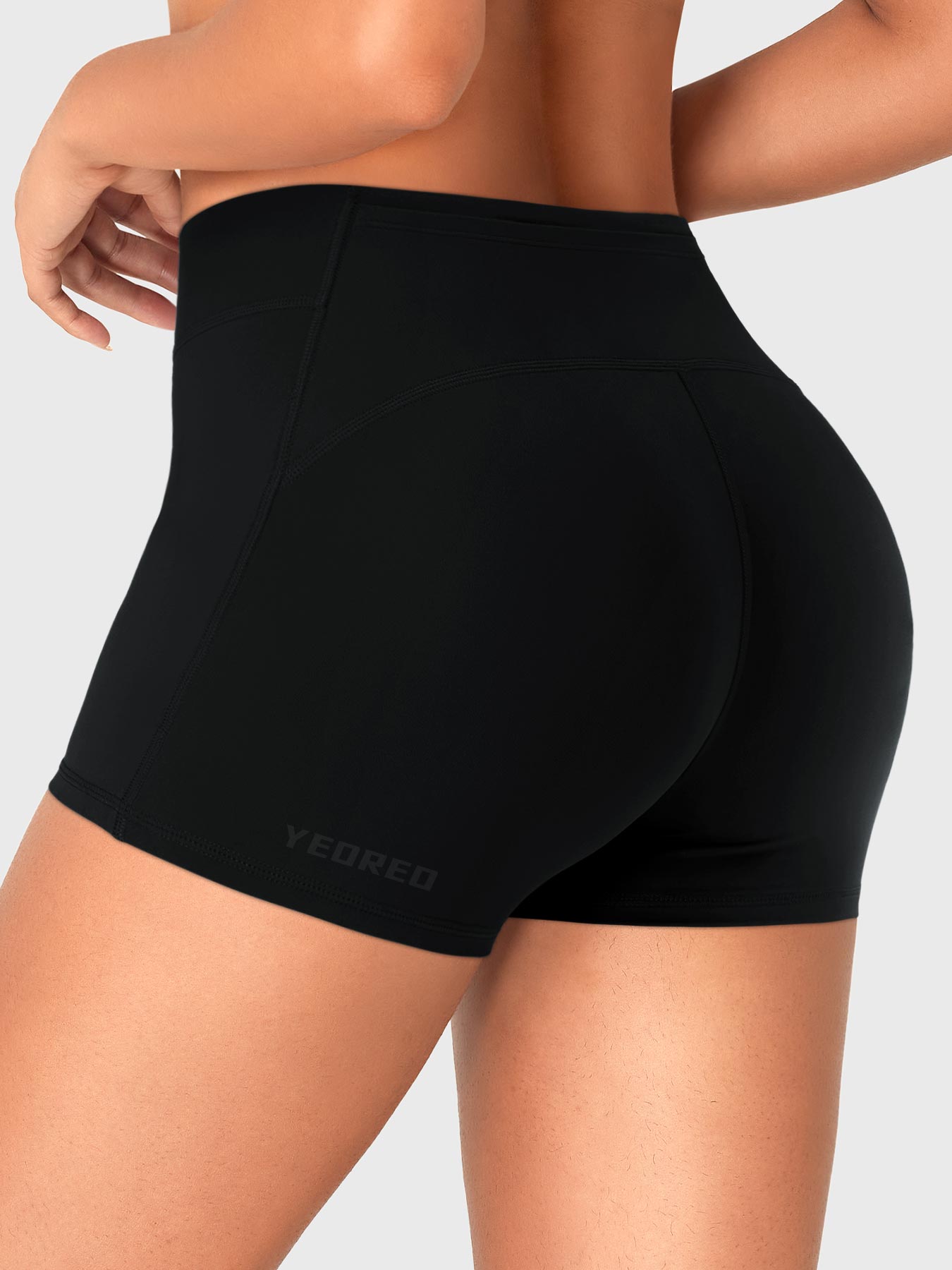 Pantalones cortos de talle bajo con bolsillo trasero con cremallera