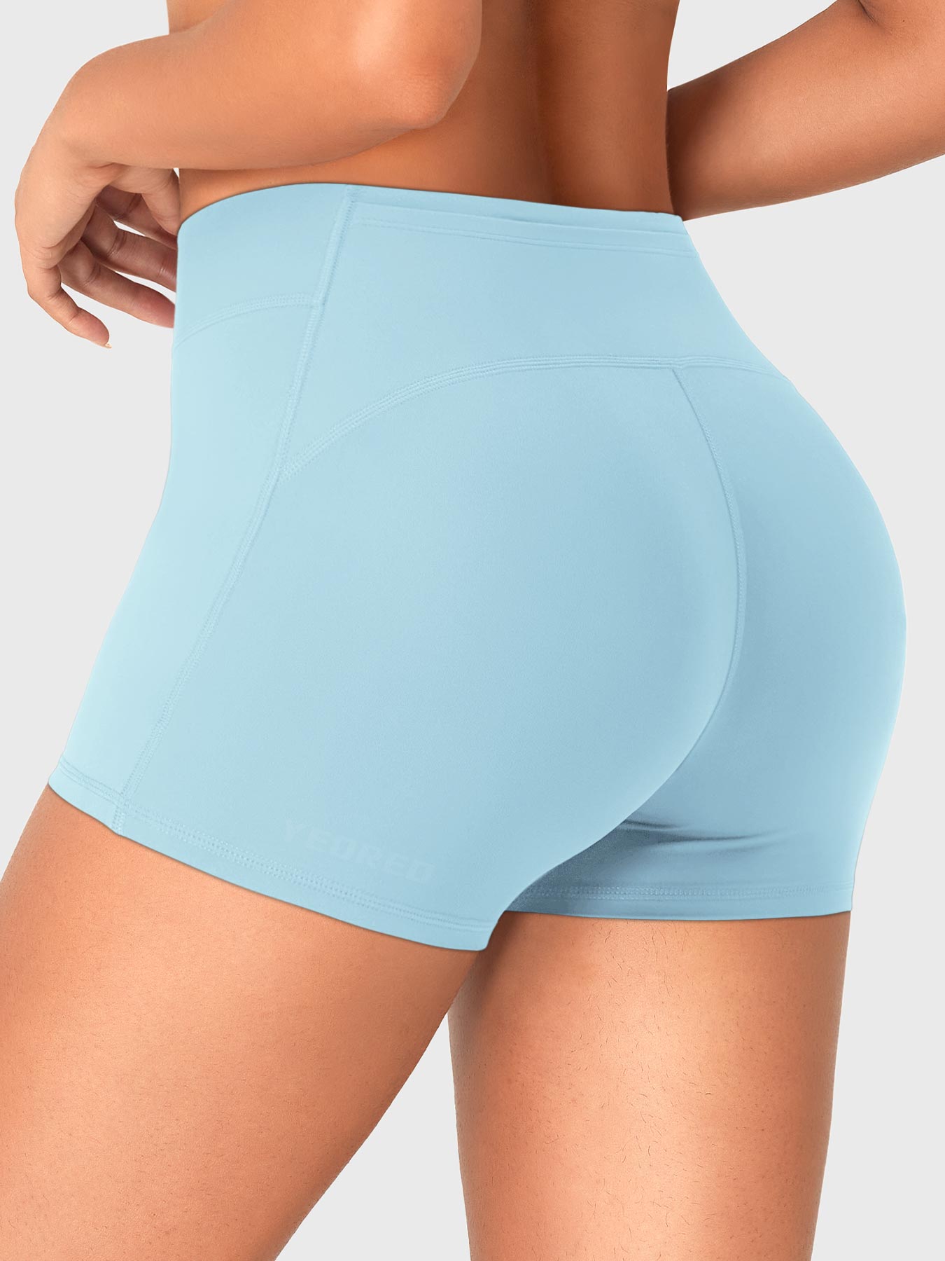 Pantalones cortos de talle bajo con bolsillo trasero con cremallera