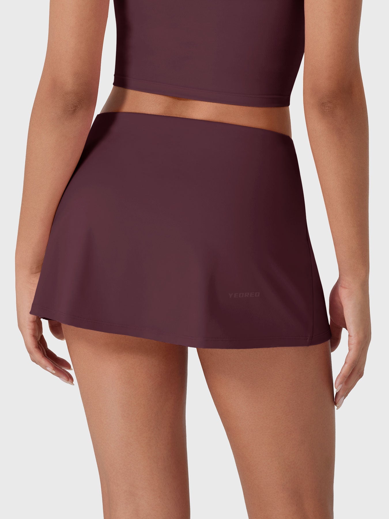 Mini-falda-pantalón de talle bajo con bolsillo