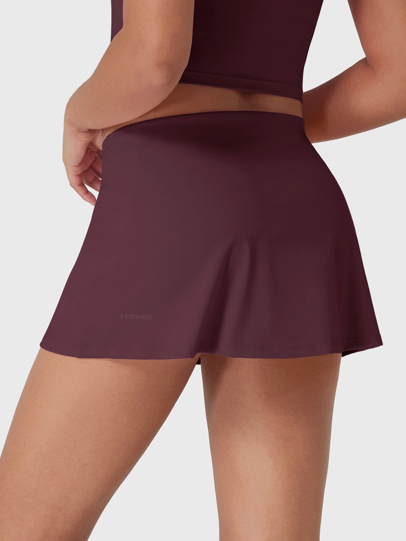 Mini-falda-pantalón de talle bajo con bolsillo