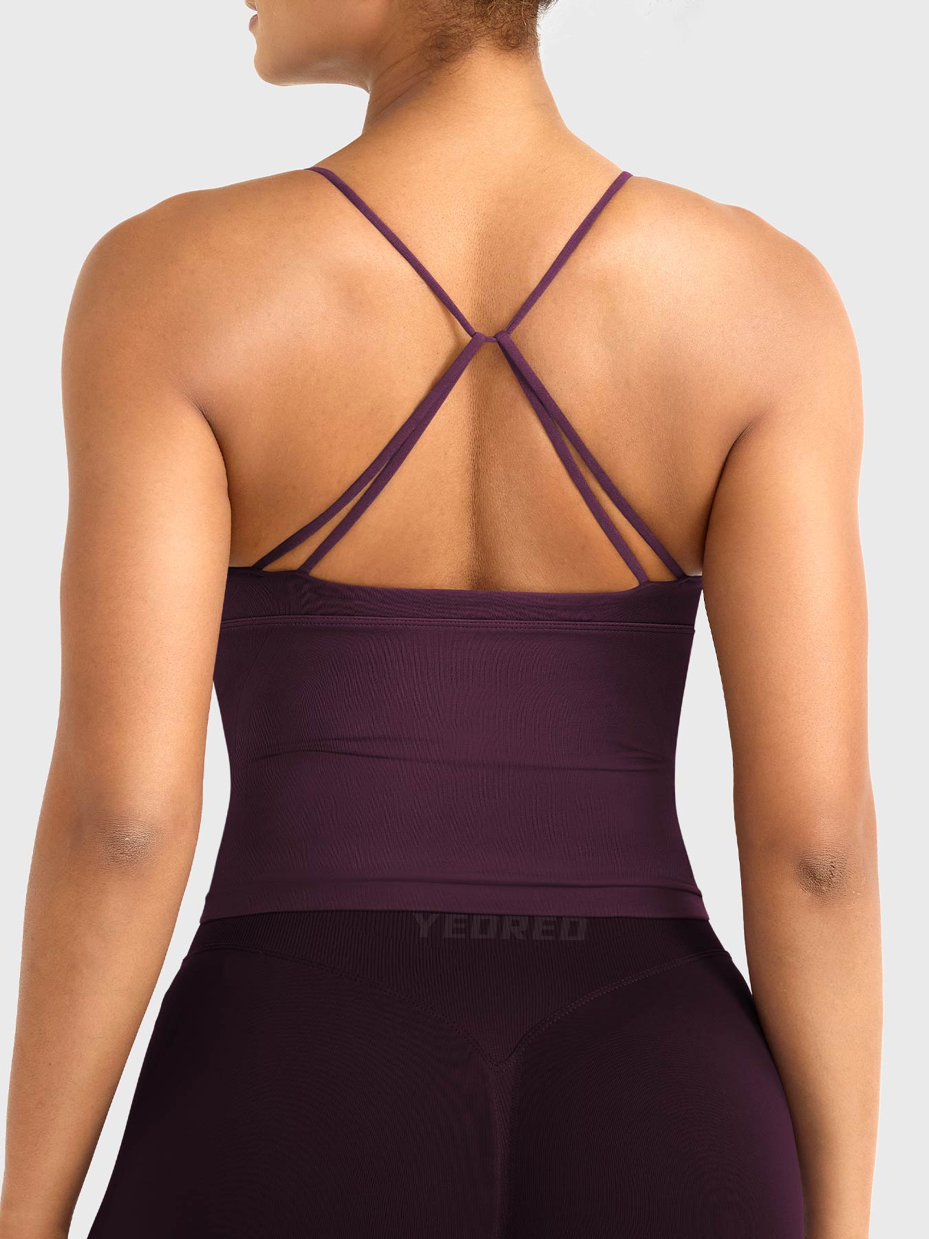 Camiseta sin mangas de corte largo con espalda descubierta