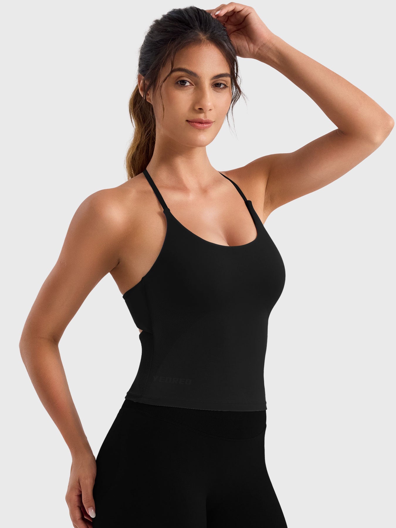 Camiseta sin mangas con espalda retorcida