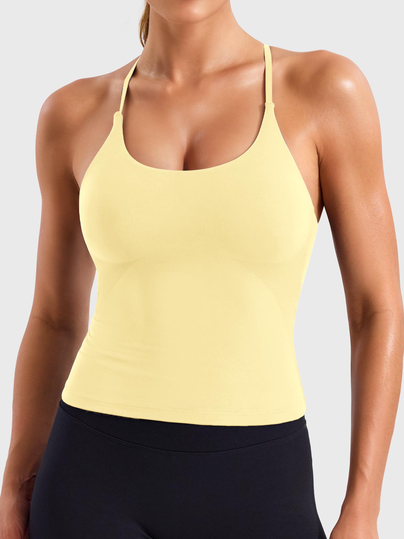 Camiseta sin mangas con espalda retorcida