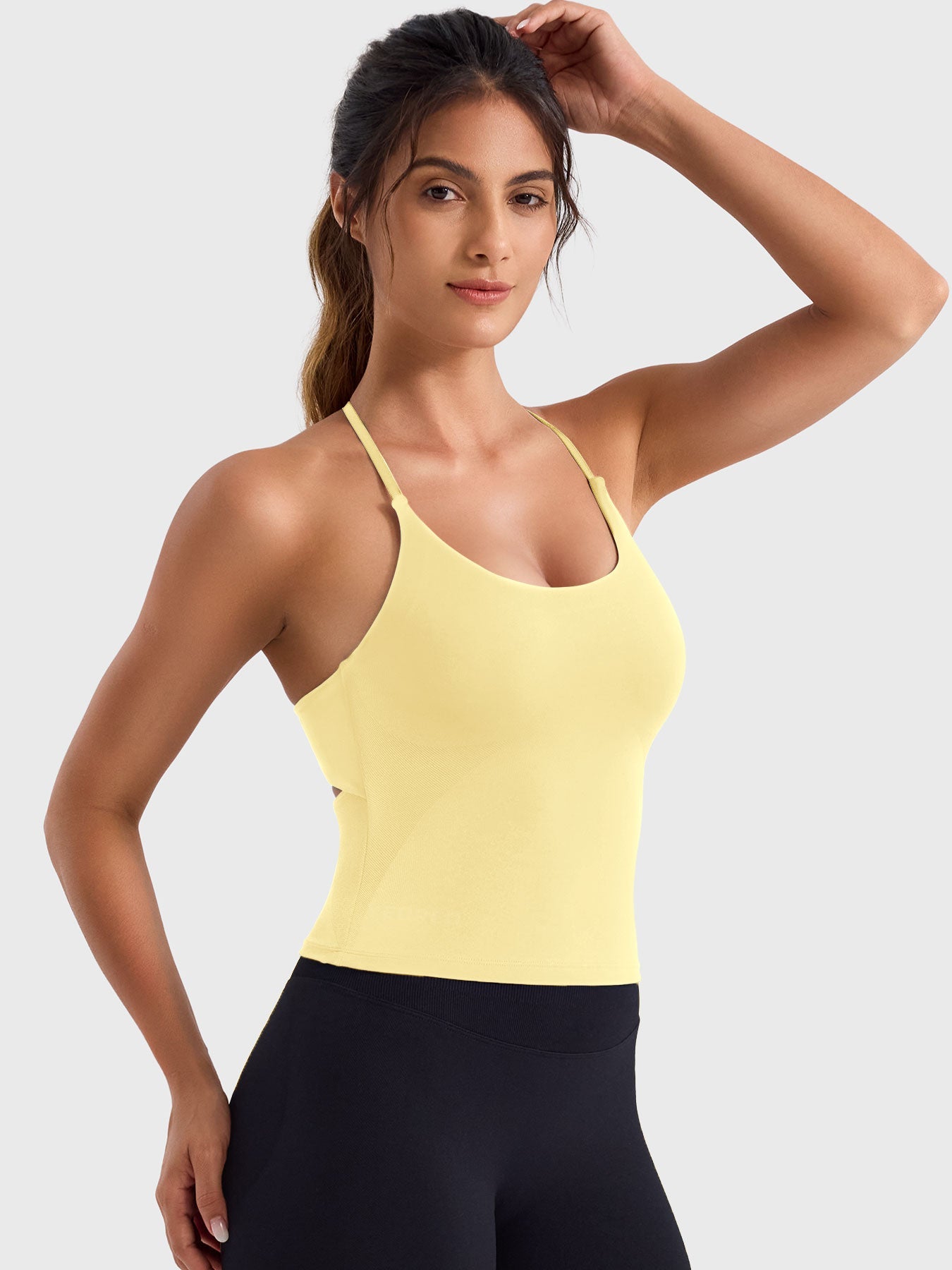 Camiseta sin mangas con espalda retorcida
