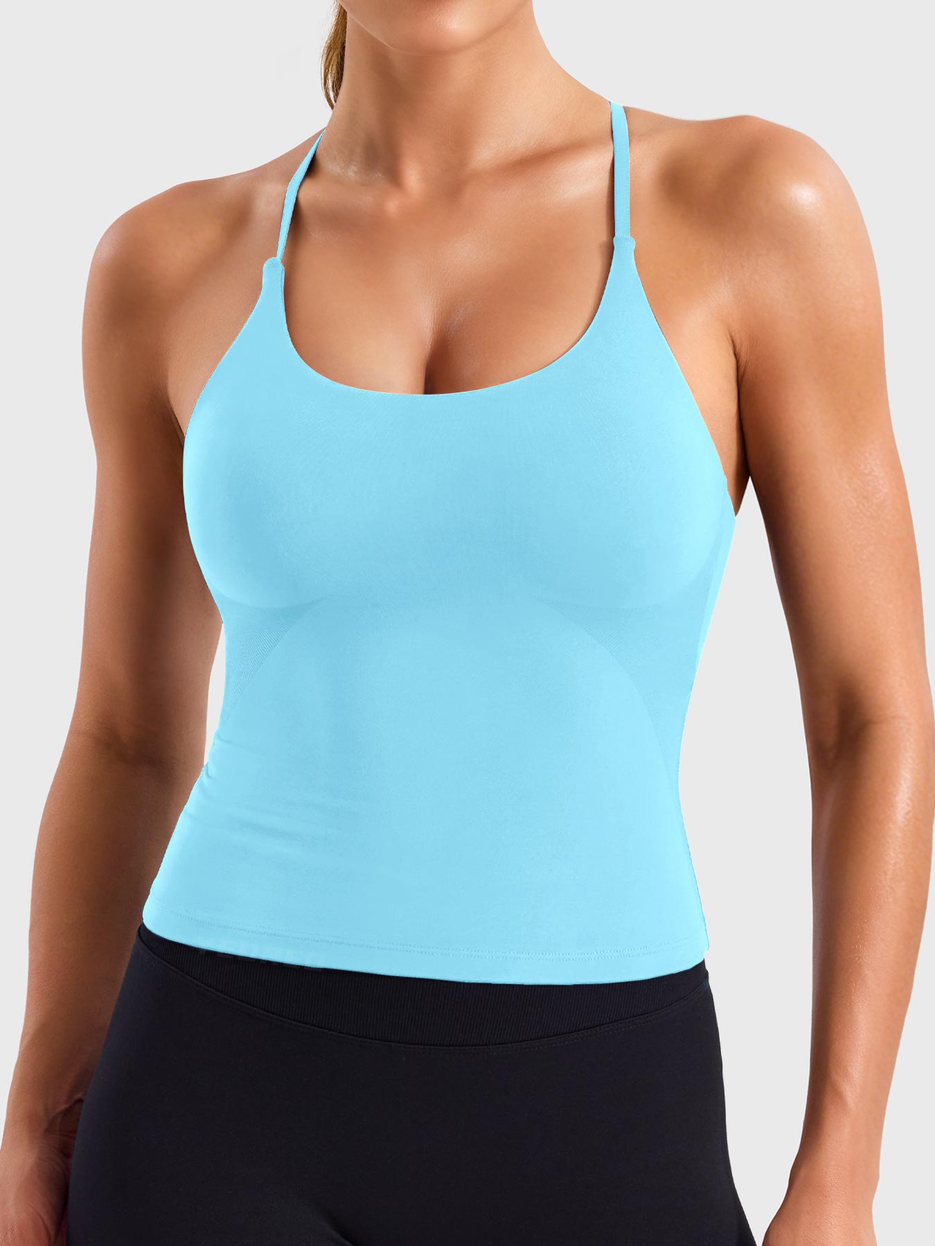 Camiseta sin mangas con espalda retorcida
