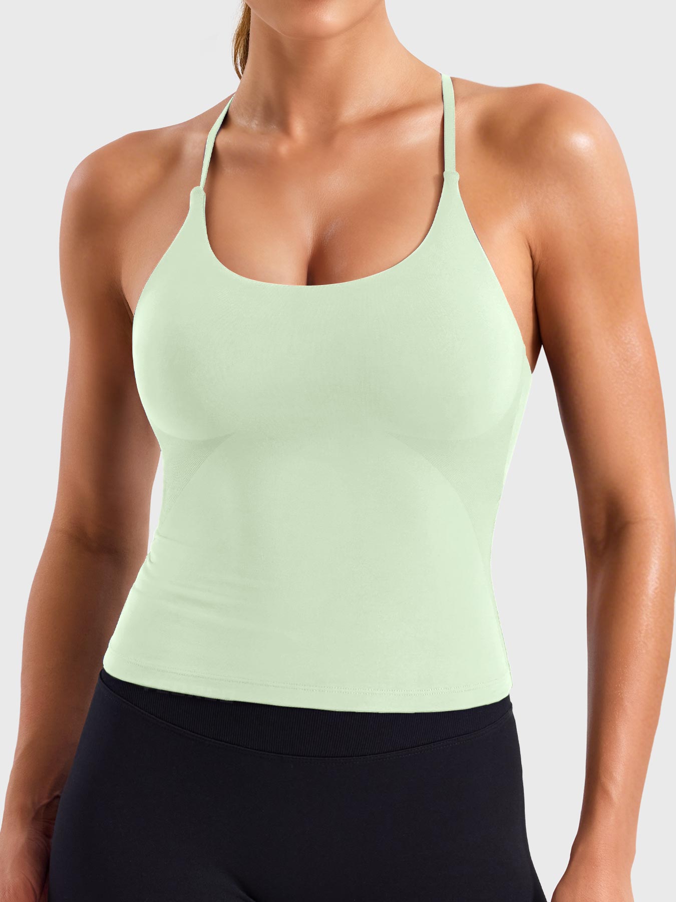 Camiseta sin mangas con espalda retorcida