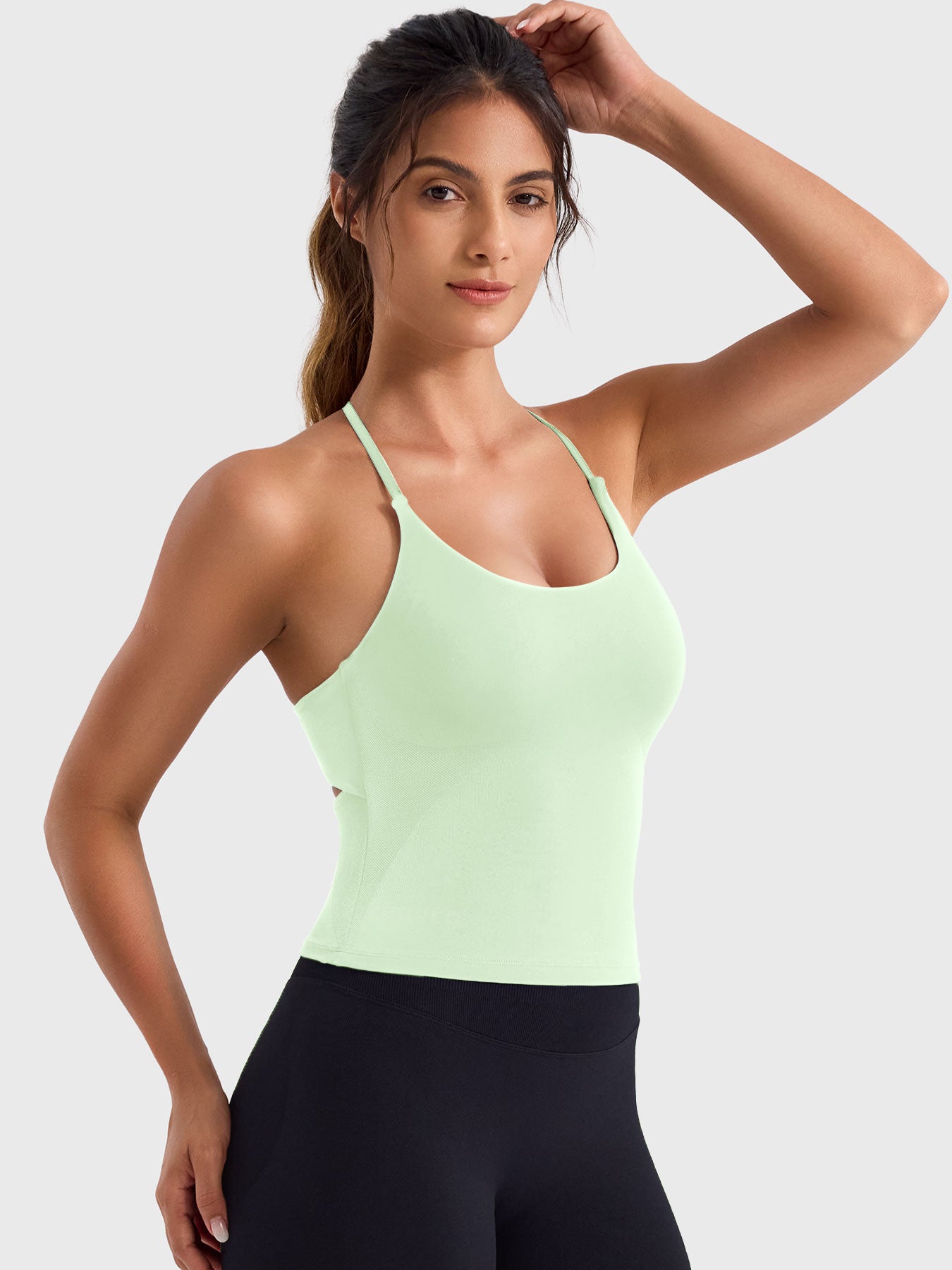 Camiseta sin mangas con espalda retorcida