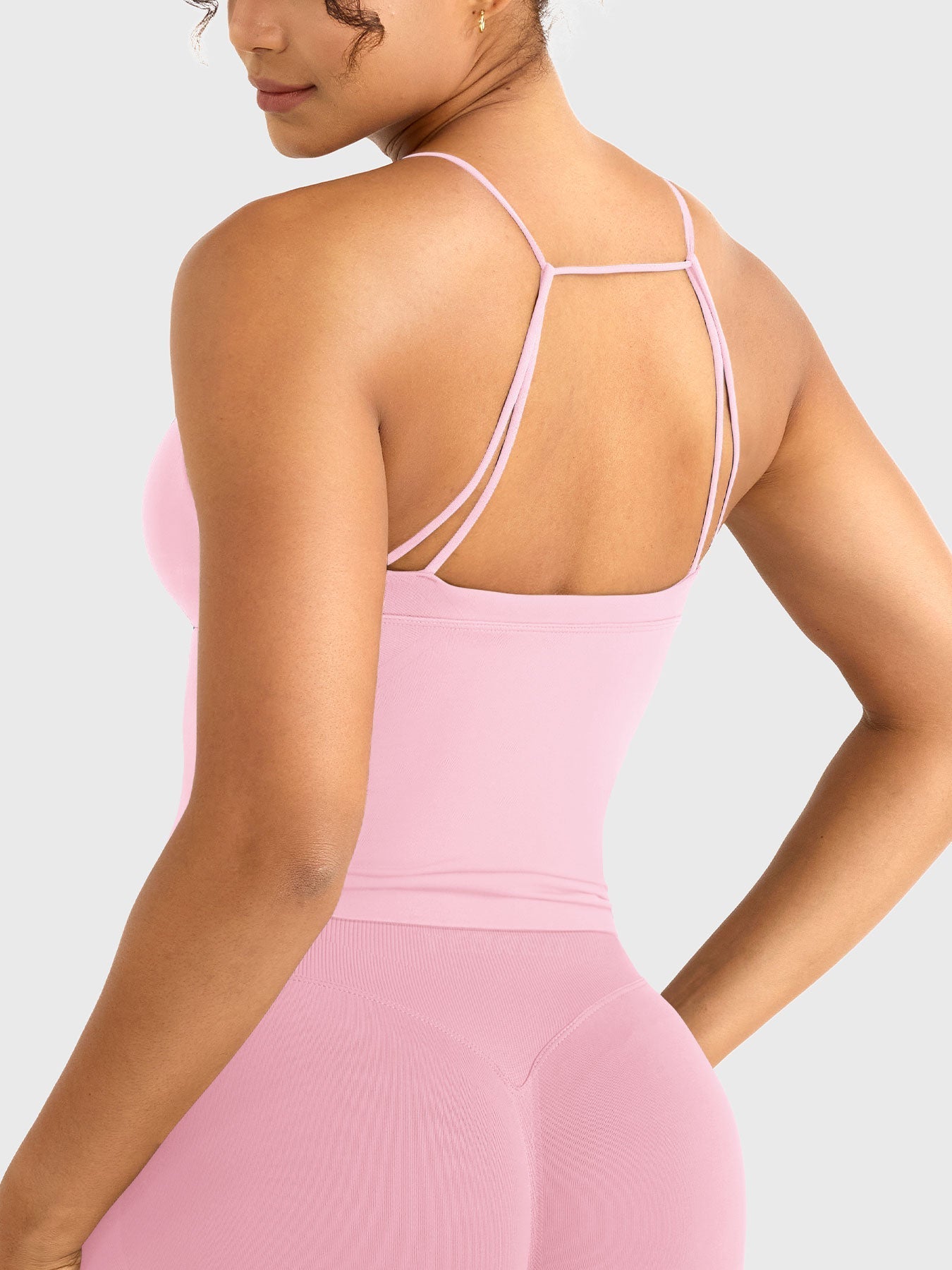 Camiseta sin mangas de corte largo con espalda descubierta