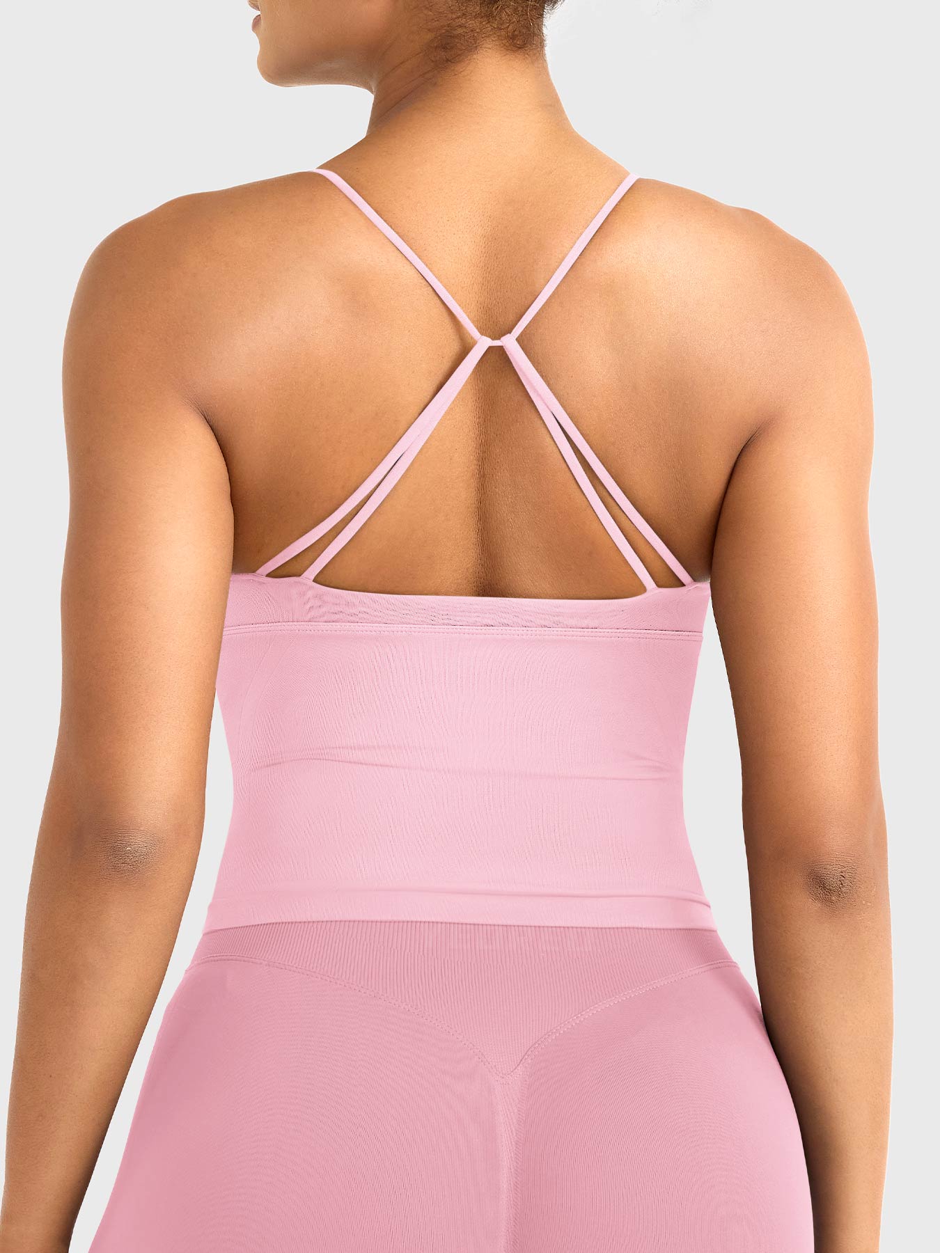 Camiseta sin mangas de corte largo con espalda descubierta