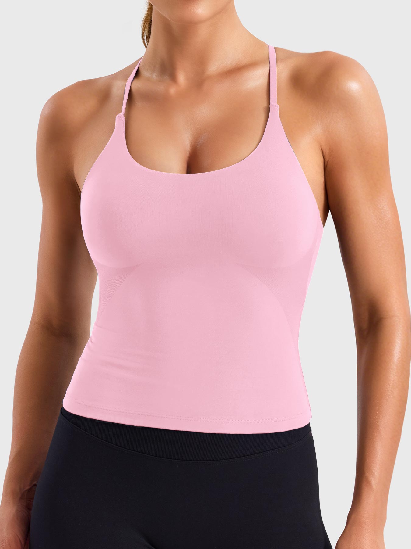 Camiseta sin mangas con espalda retorcida