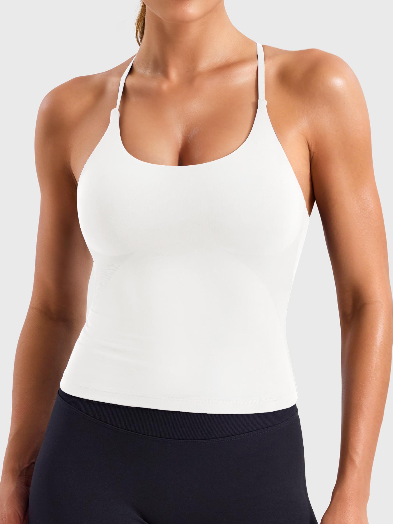 Camiseta sin mangas con espalda retorcida