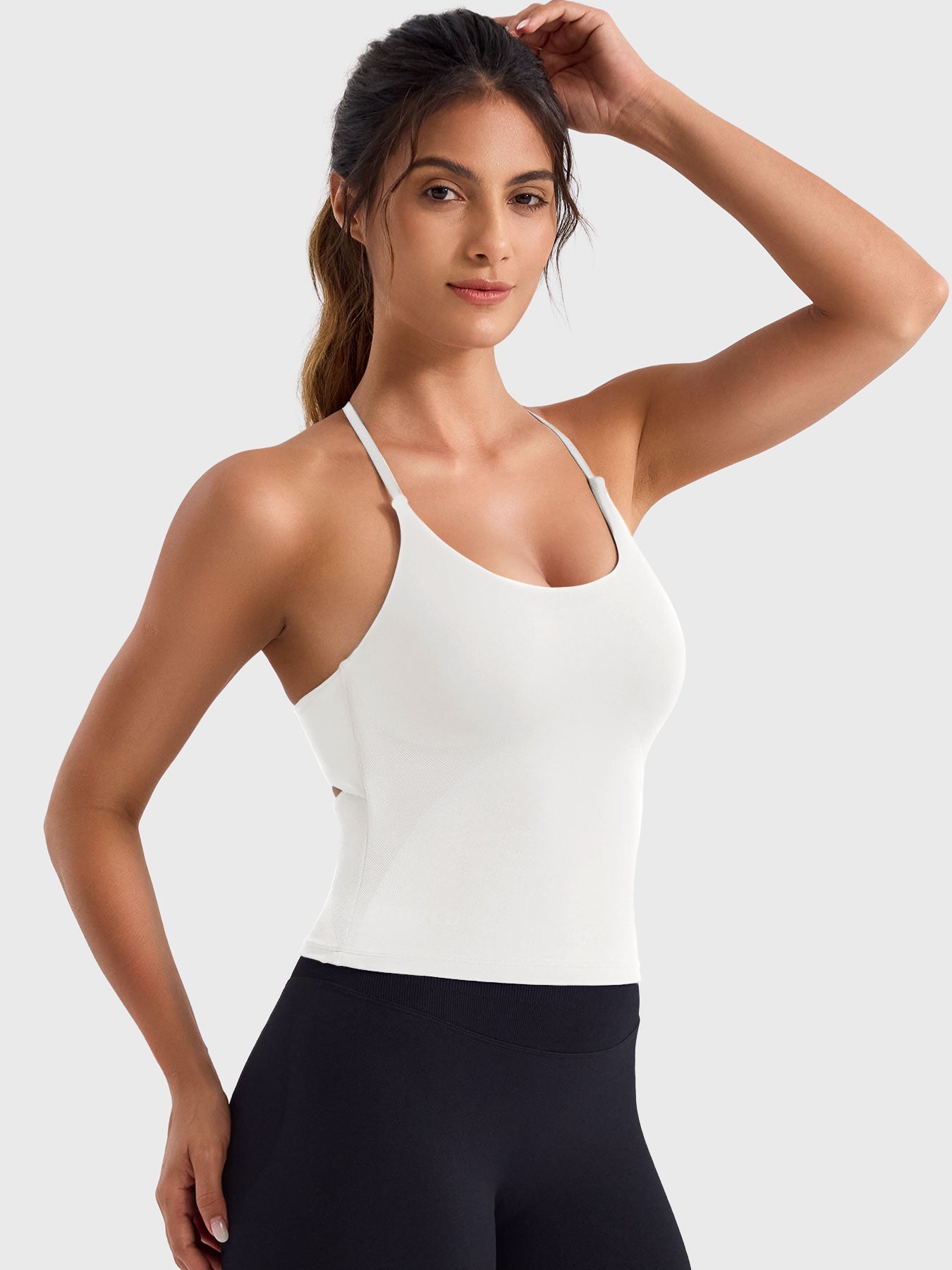 Camiseta sin mangas con espalda retorcida